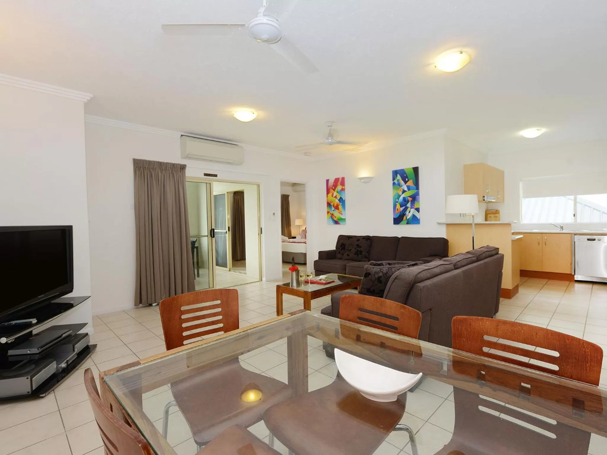 Living room in Central Plaza Port Douglas