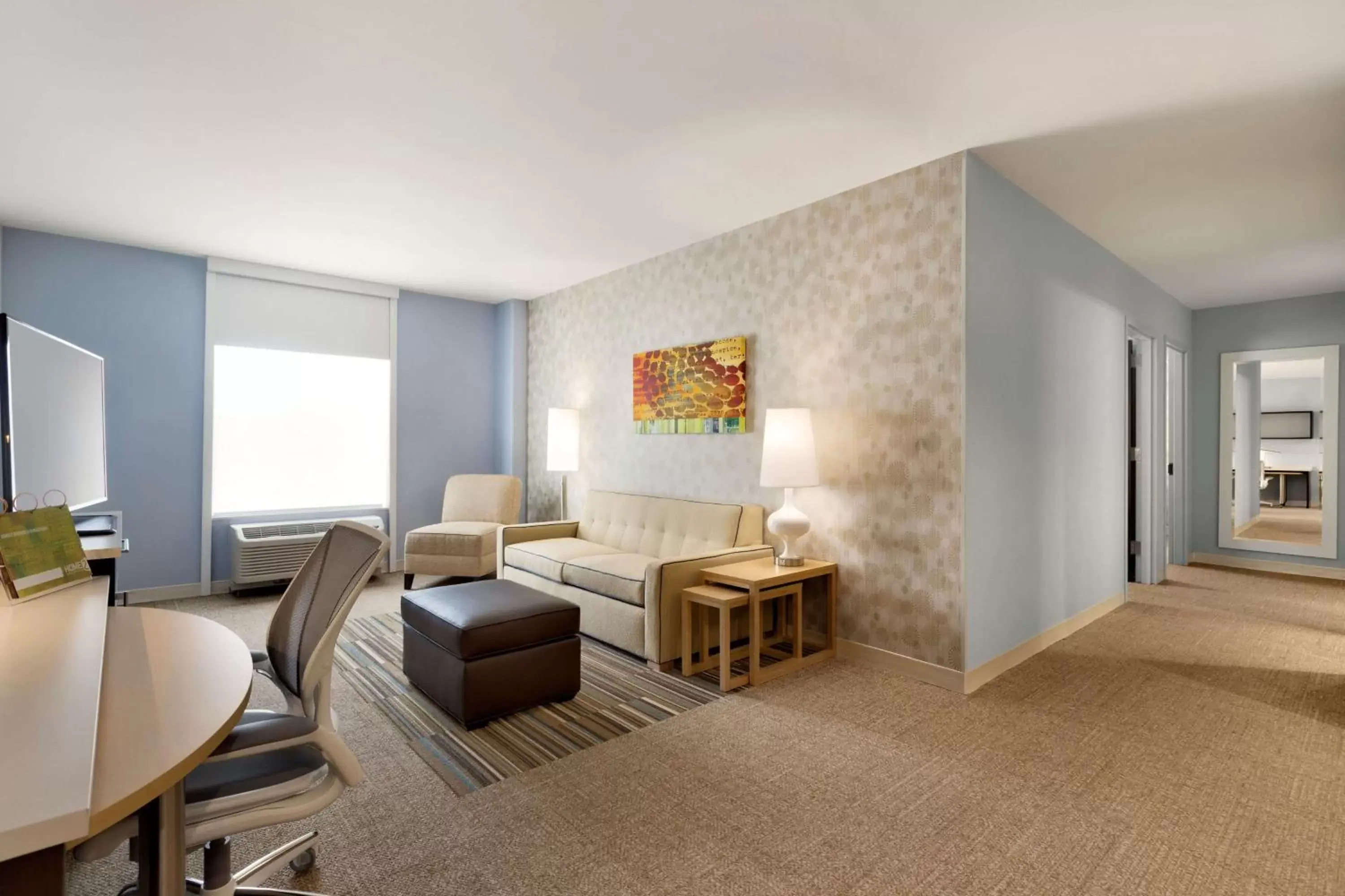 Bedroom, Seating Area in Home2 Suites By Hilton Hasbrouck Heights