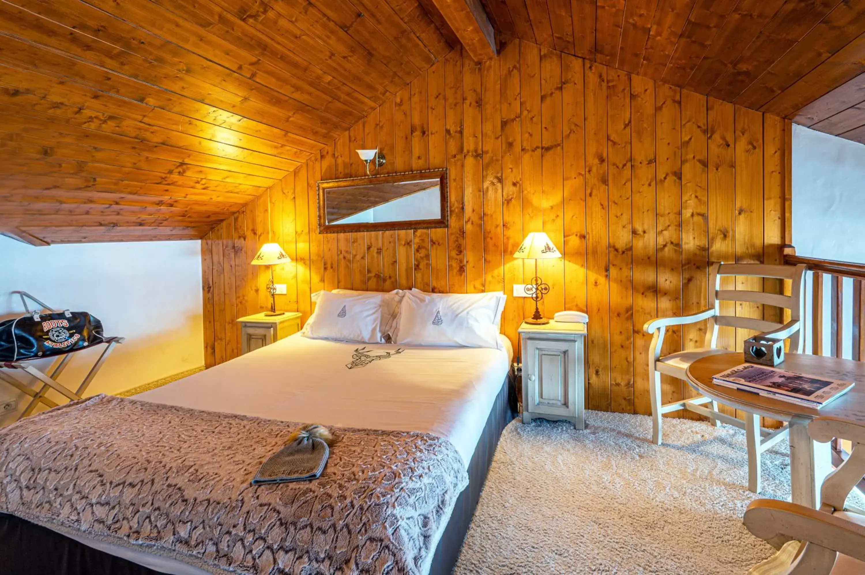 Bedroom, Bed in Hôtel les Campanules by Les Etincelles