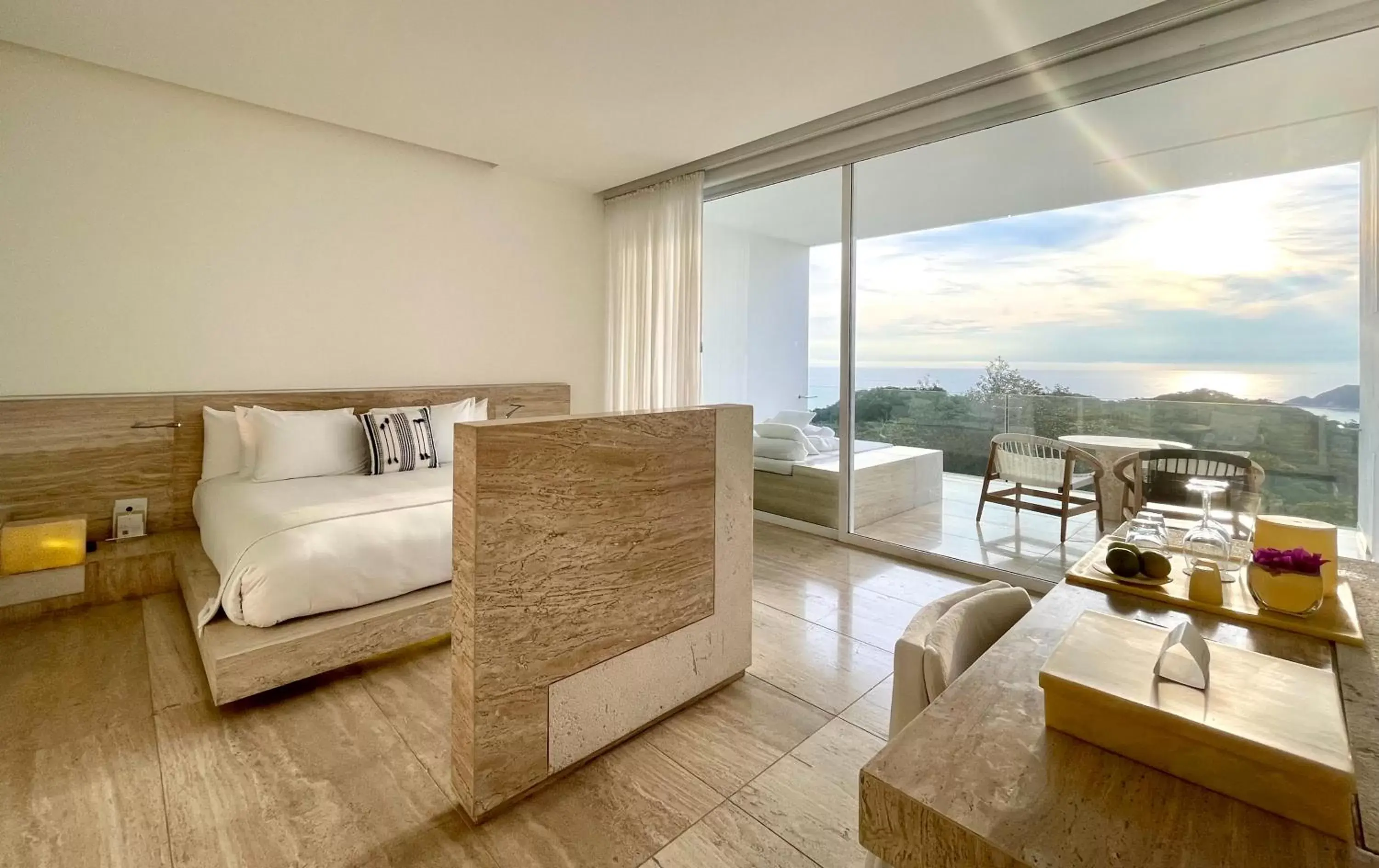 Bed, Seating Area in Encanto Acapulco