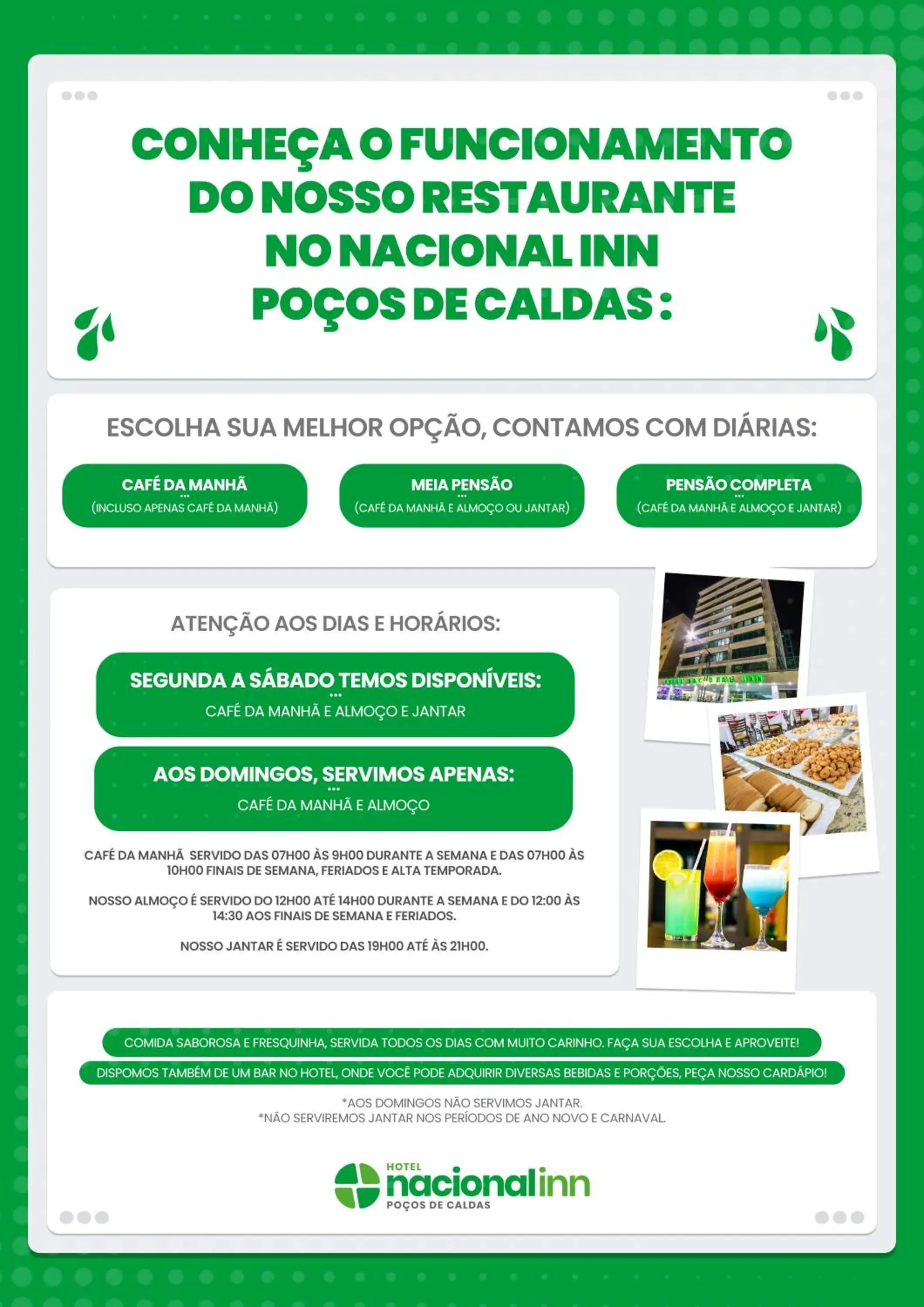 Restaurant/places to eat in Nacional Inn Poços de Caldas - Lazer completo e Gastronomia no Centro