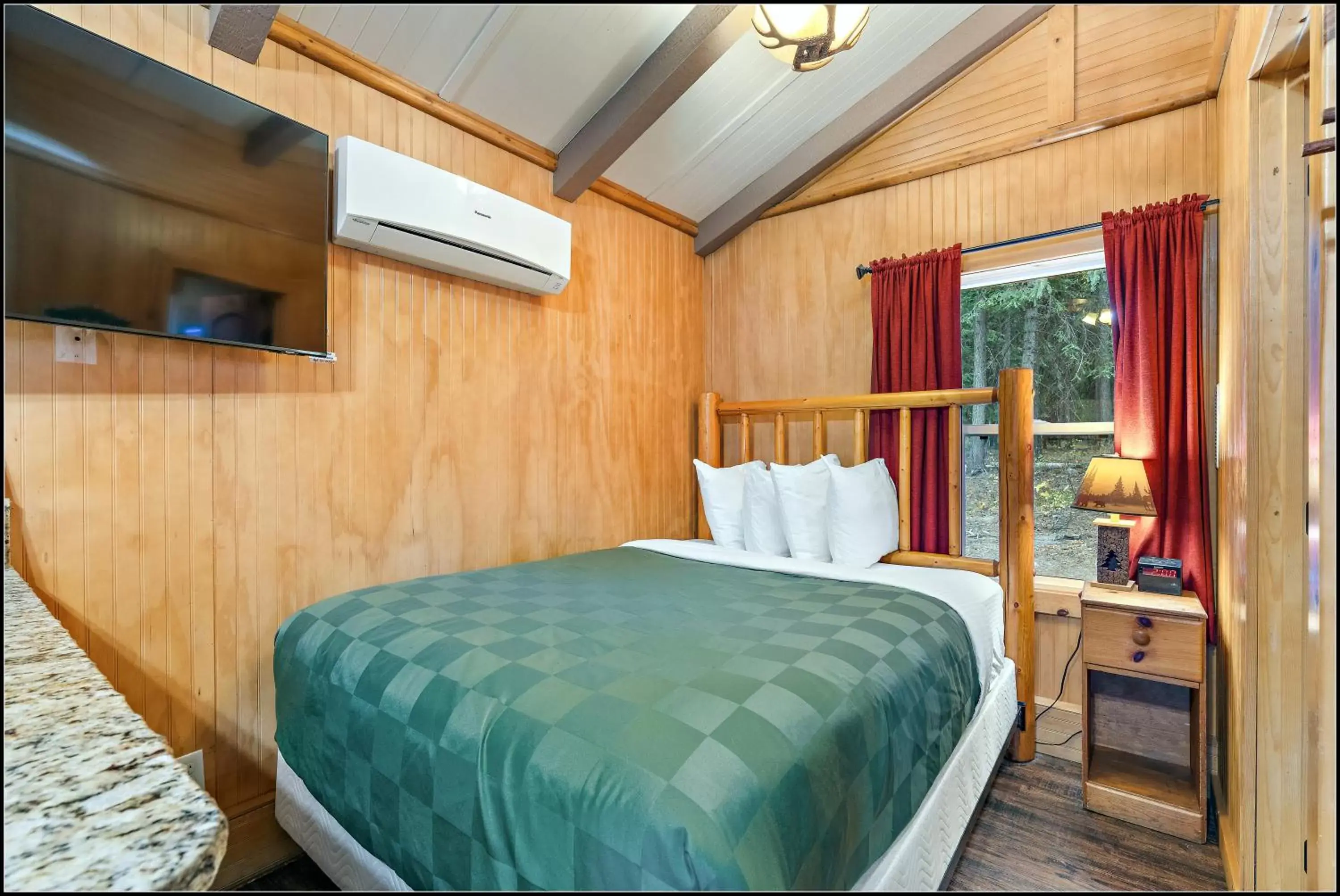 Bed in Brundage Bungalows