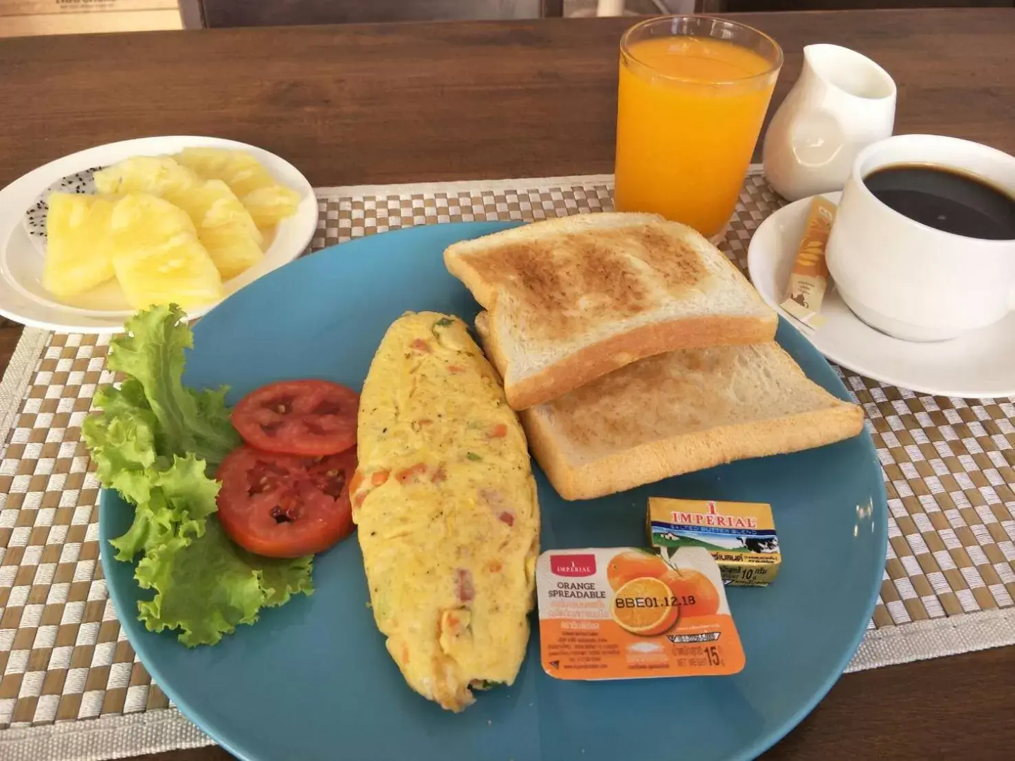 American breakfast, Breakfast in Narawan Hotel, Hua Hin