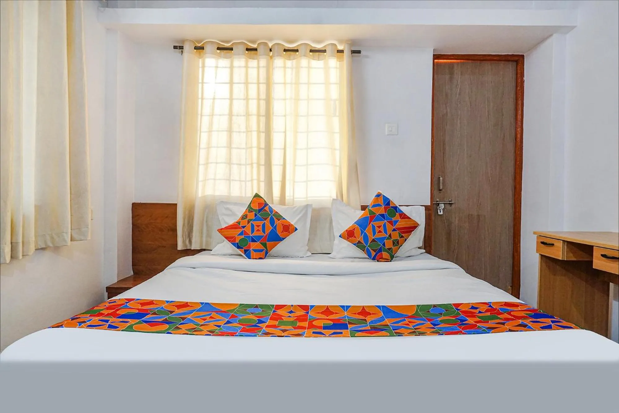 Bed in FabHotel Lake View - Chinmaya Vitthal Mandir