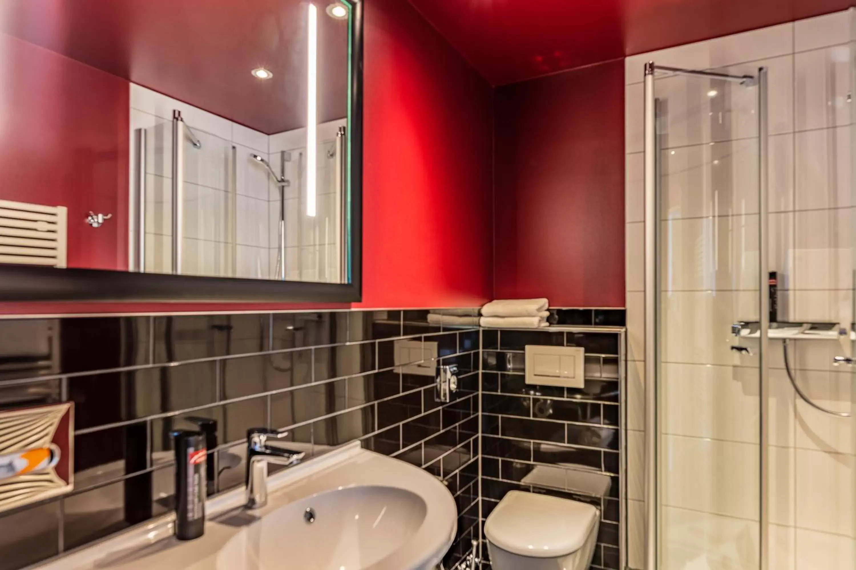 Shower, Bathroom in Hotel Haverkamp