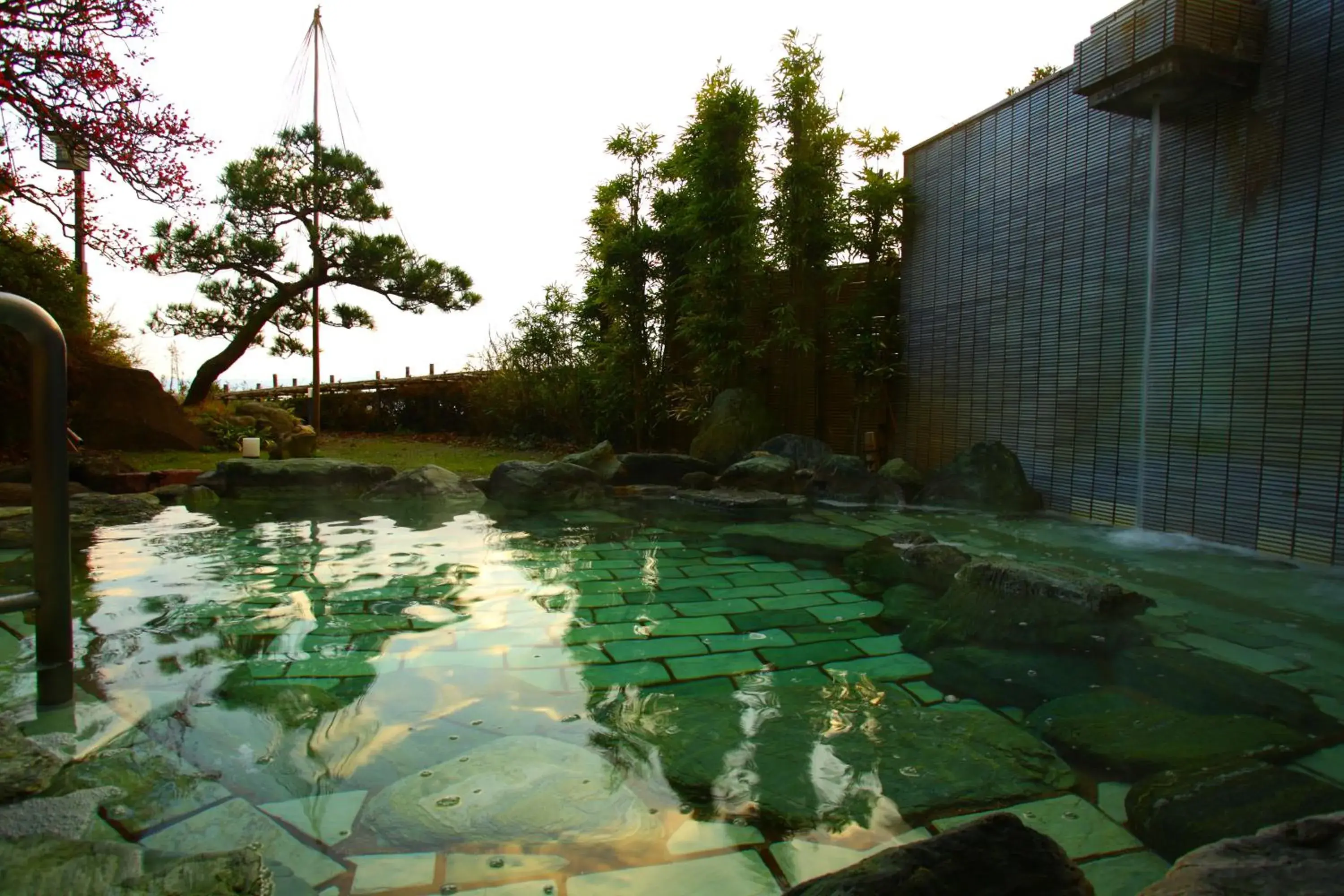 Hot Spring Bath, Natural Landscape in Himi Onsenkyo Eihokaku