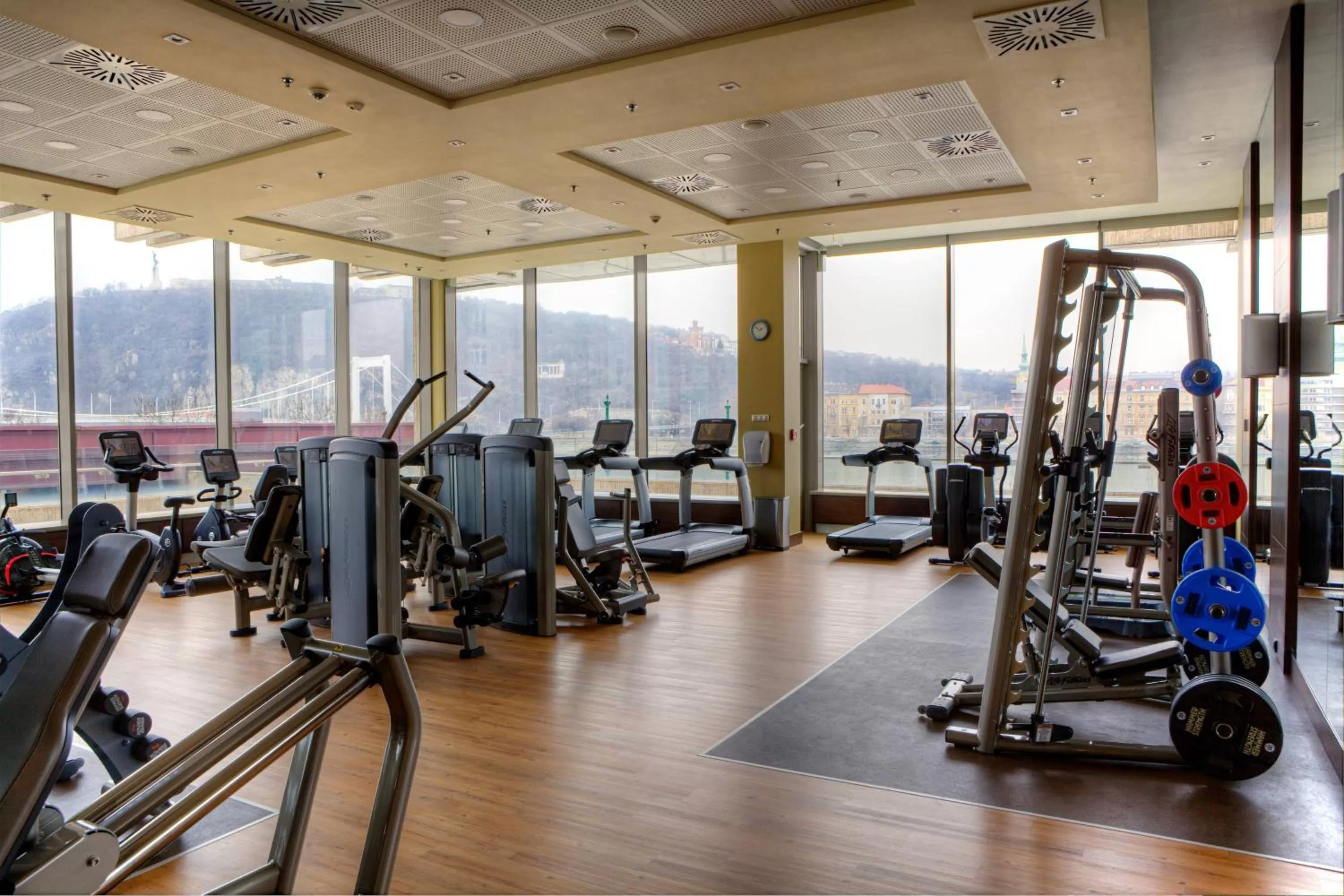 Fitness centre/facilities in Budapest Marriott Hotel
