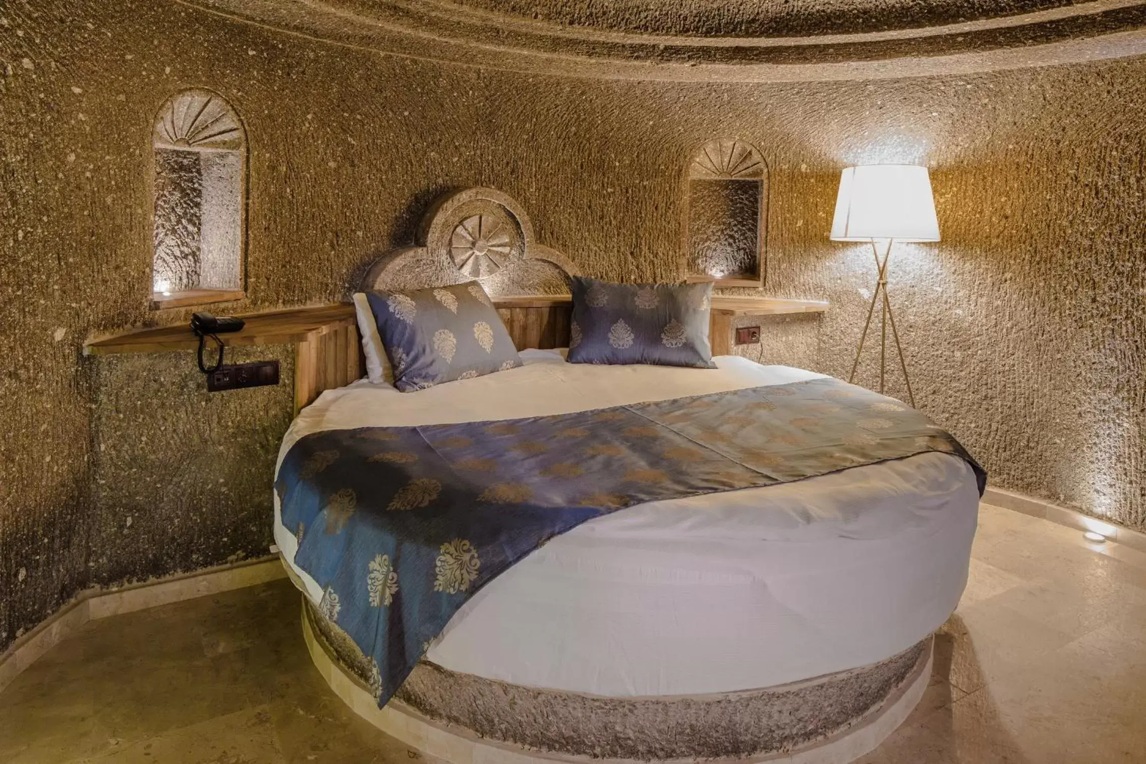 Bed in Lunar Cappadocia Hotel