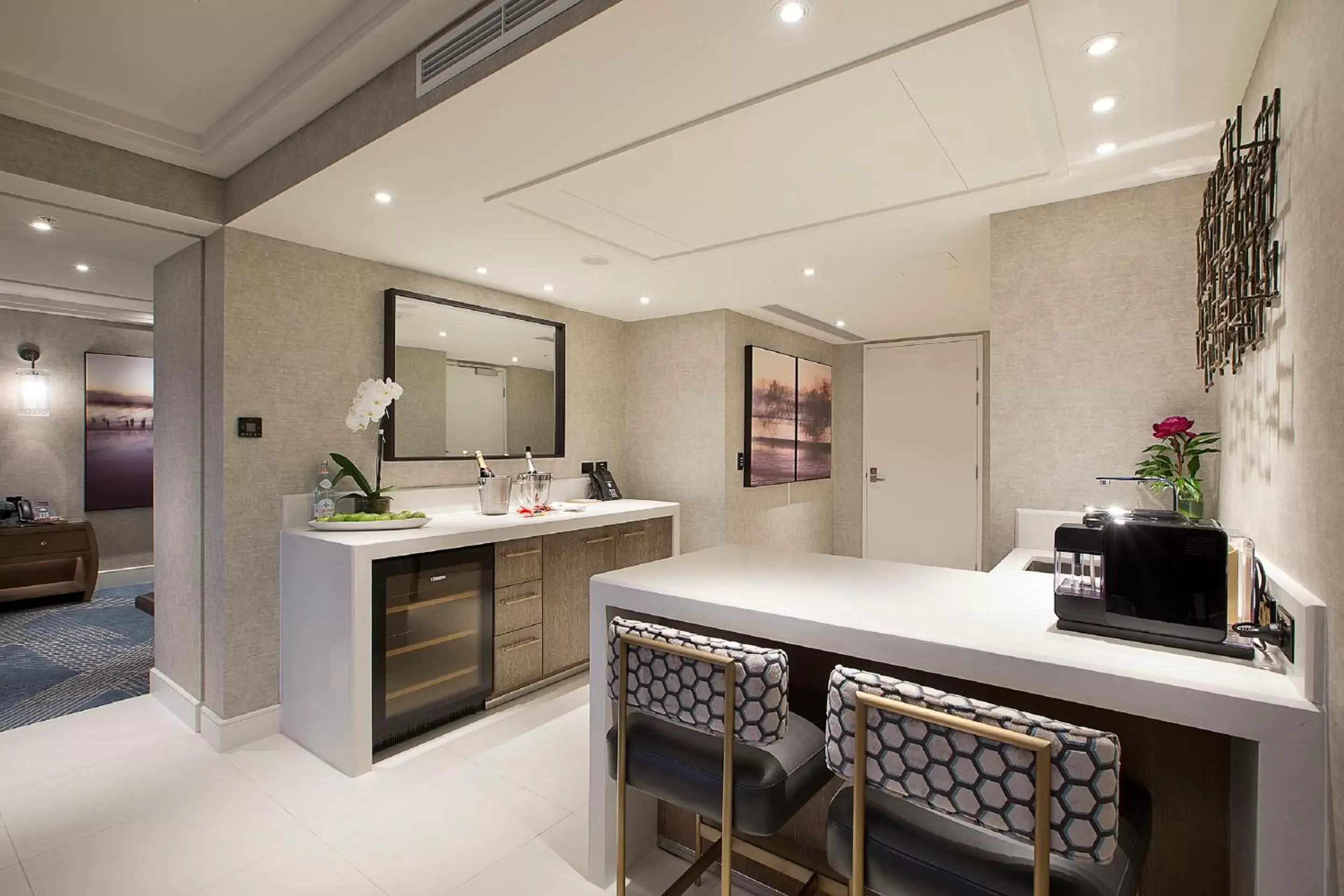 Kitchen or kitchenette, Lobby/Reception in The Star Grand at The Star Gold Coast