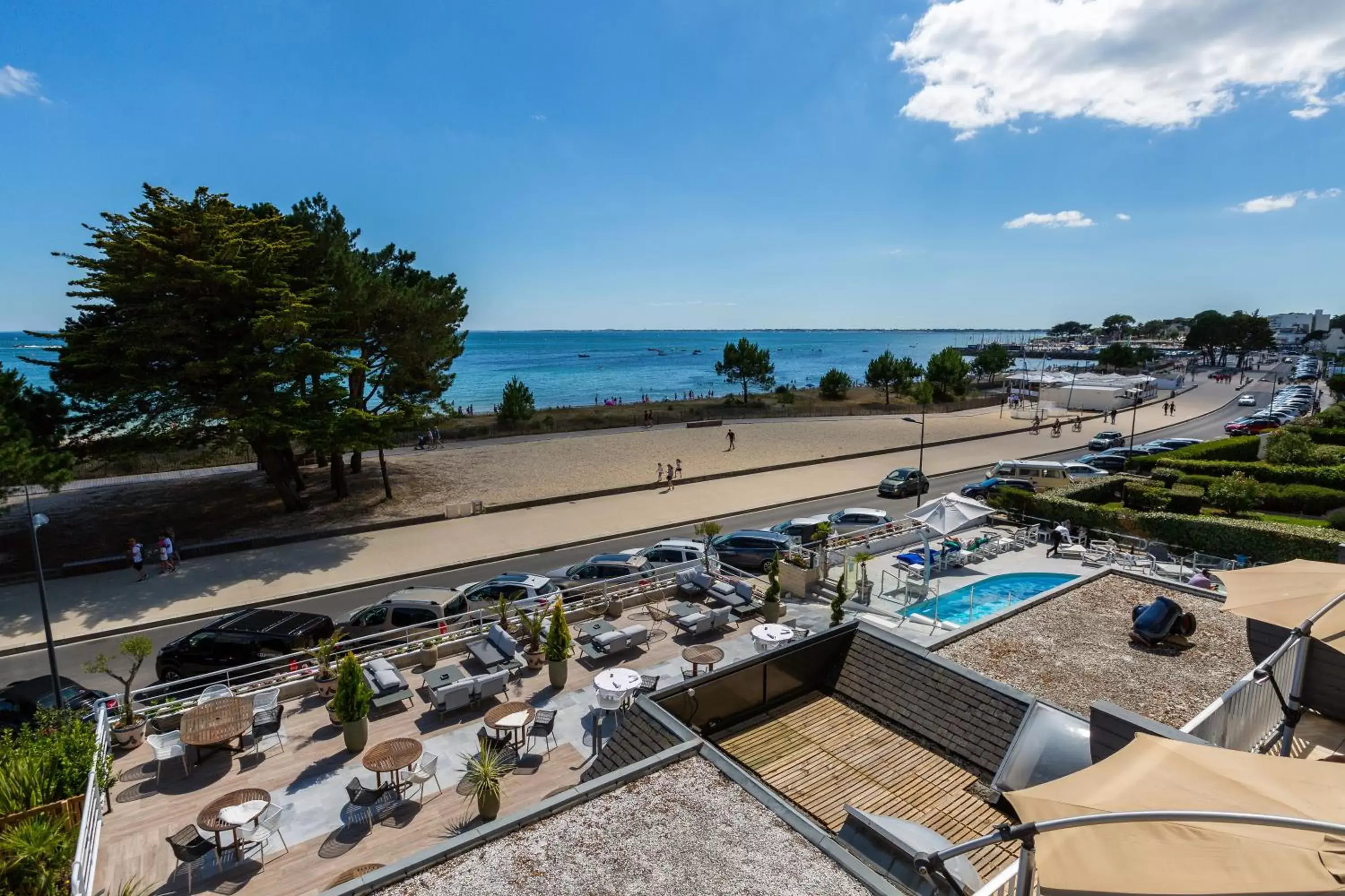 Balcony/Terrace, Pool View in Le Diana Hôtel & Spa NUXE