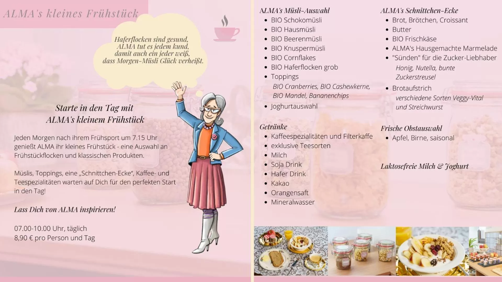 Breakfast in Tante ALMA's Mannheimer Hotel