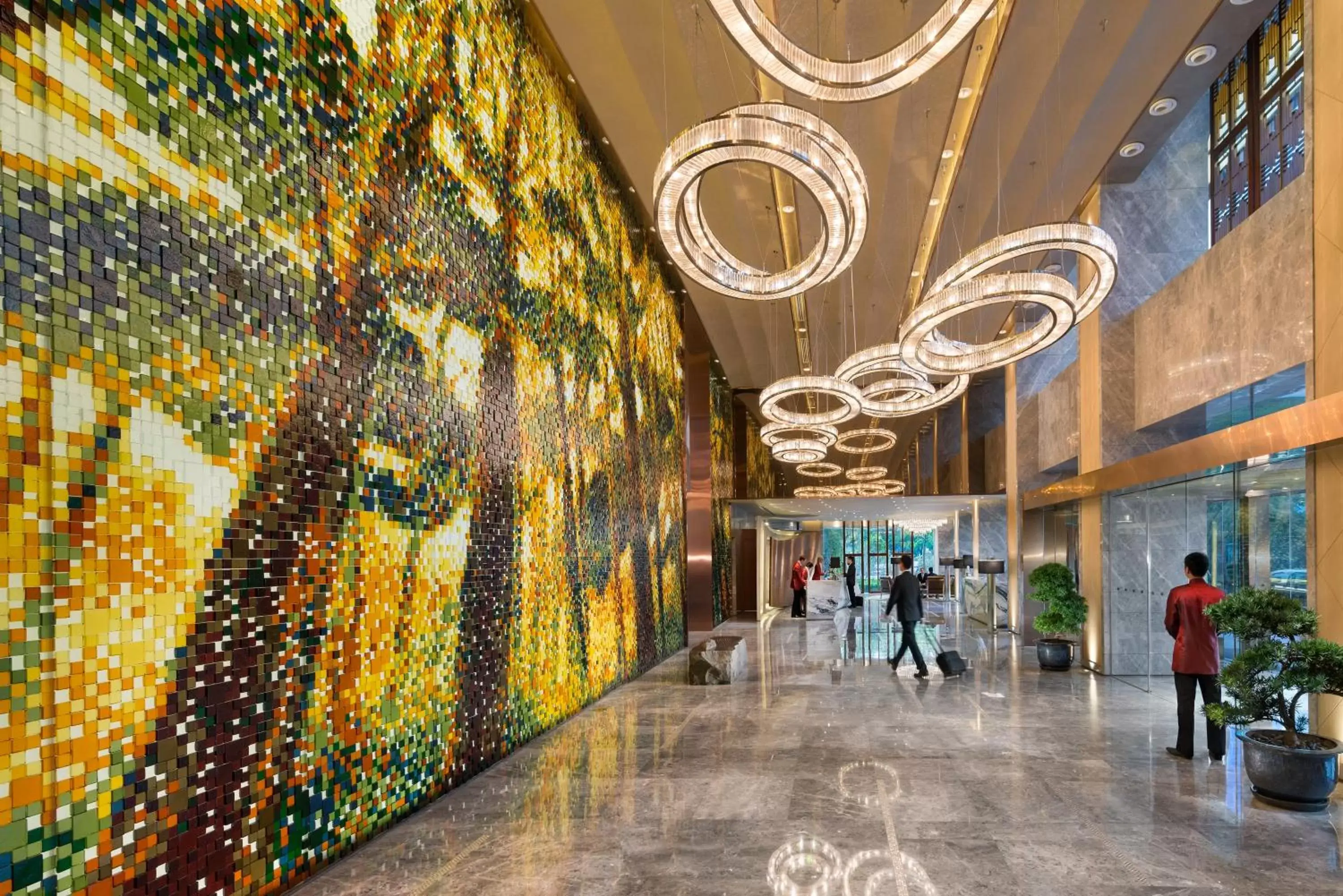 Lobby or reception in Mandarin Oriental Pudong, Shanghai