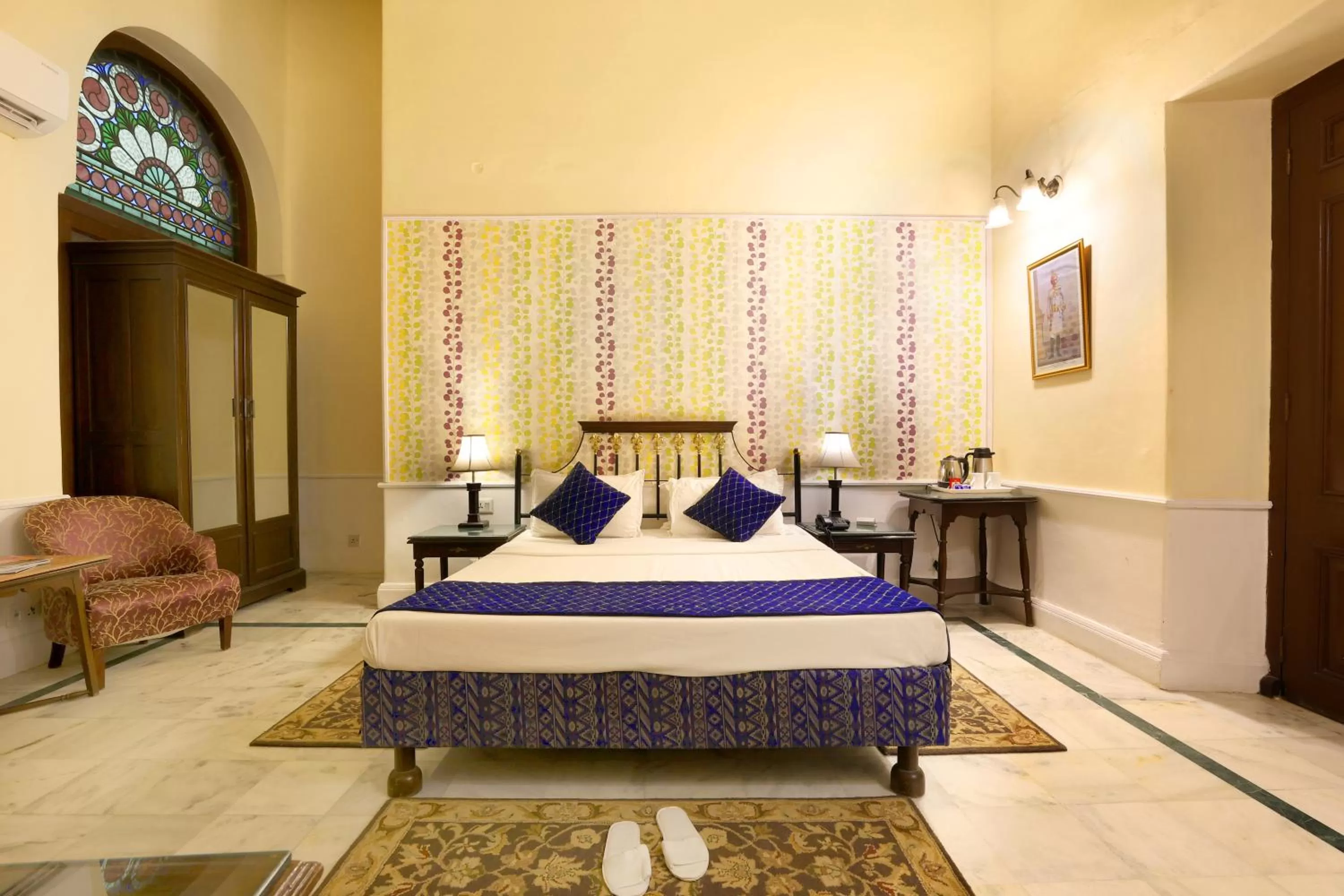 Bed in The Lallgarh Palace - A Heritage Hotel