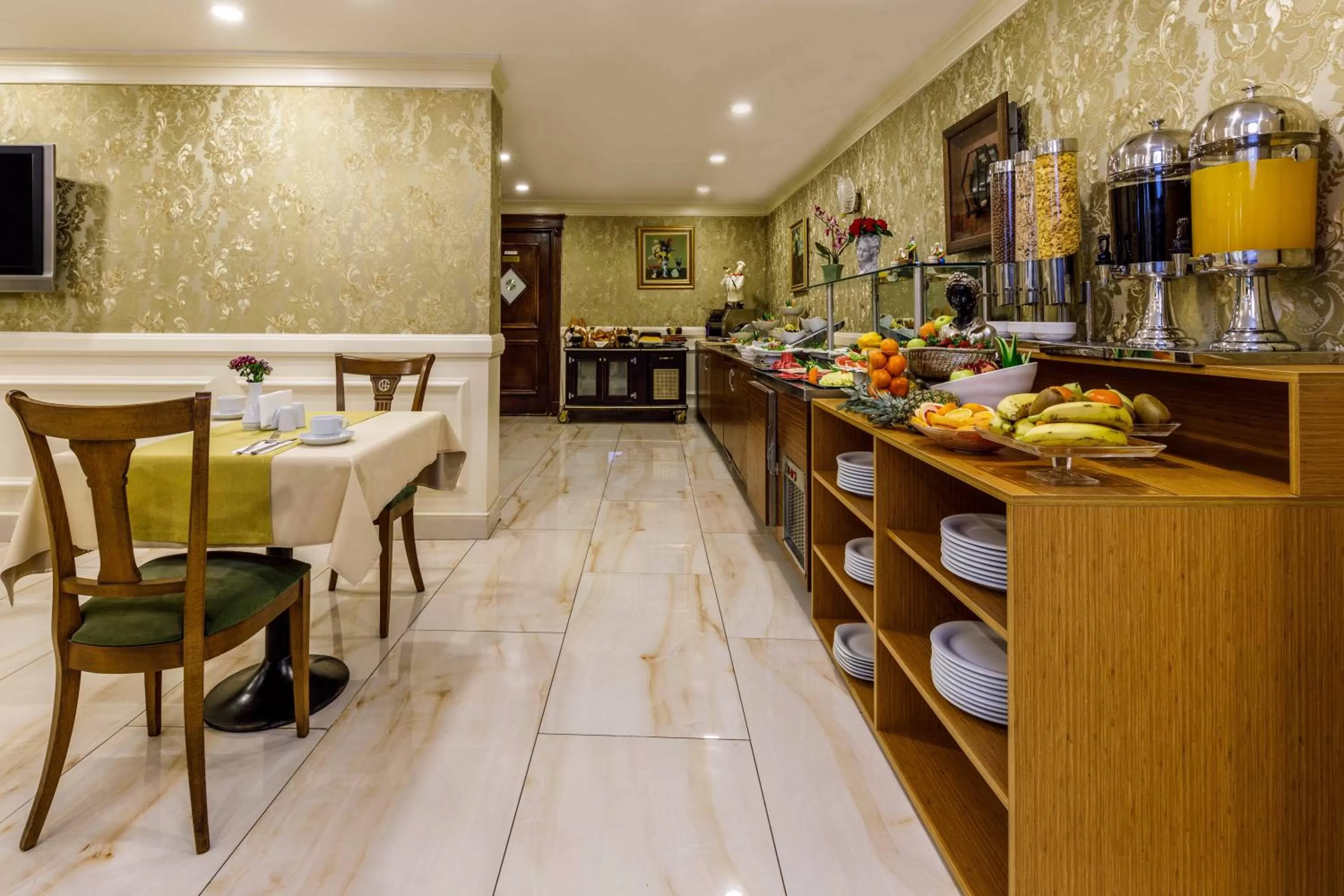 Buffet breakfast in Golden Crown Hotel