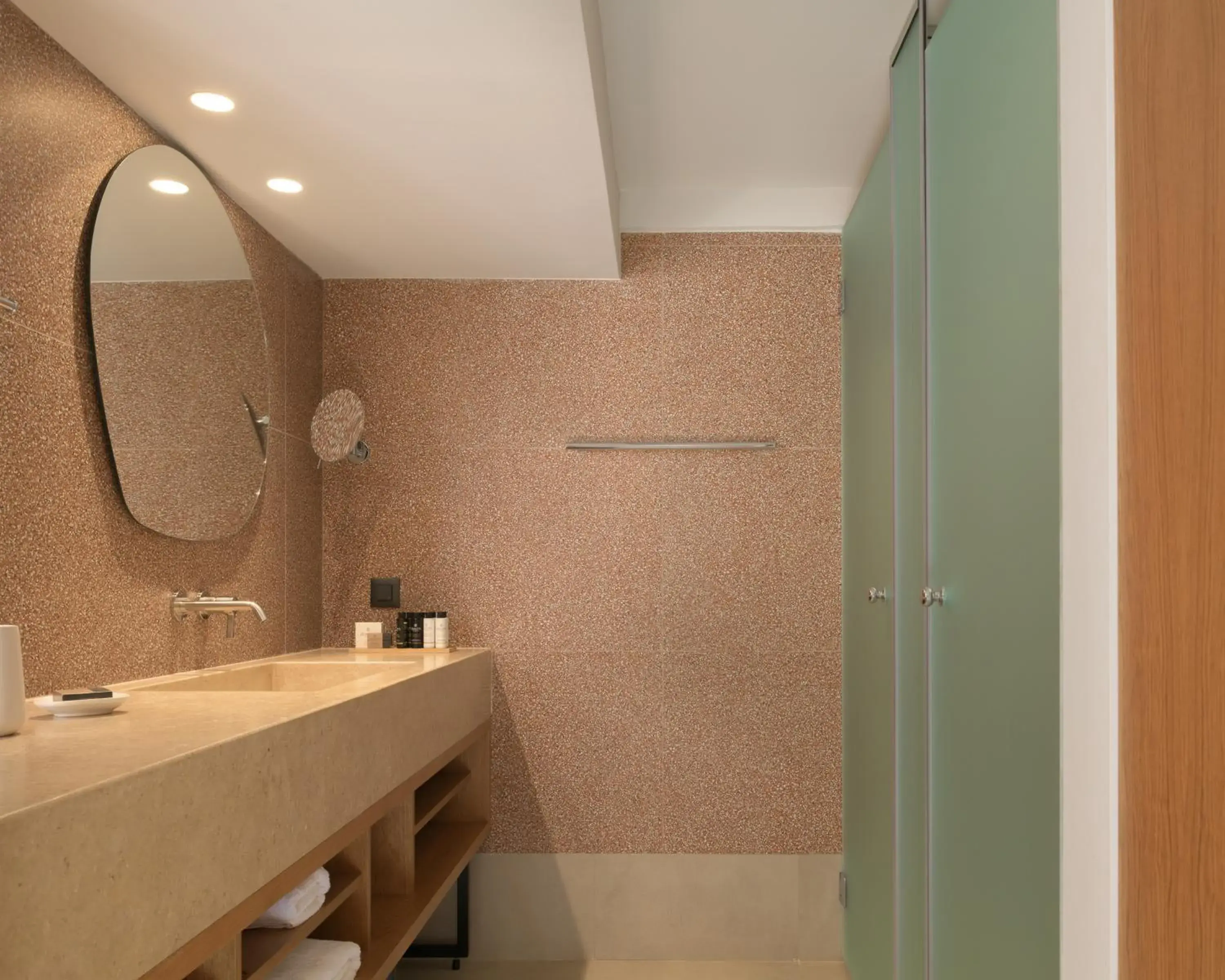 Bathroom in Paralos Venus Suites Adults Only Bathroom in Paralos Venus Suites Adults Only