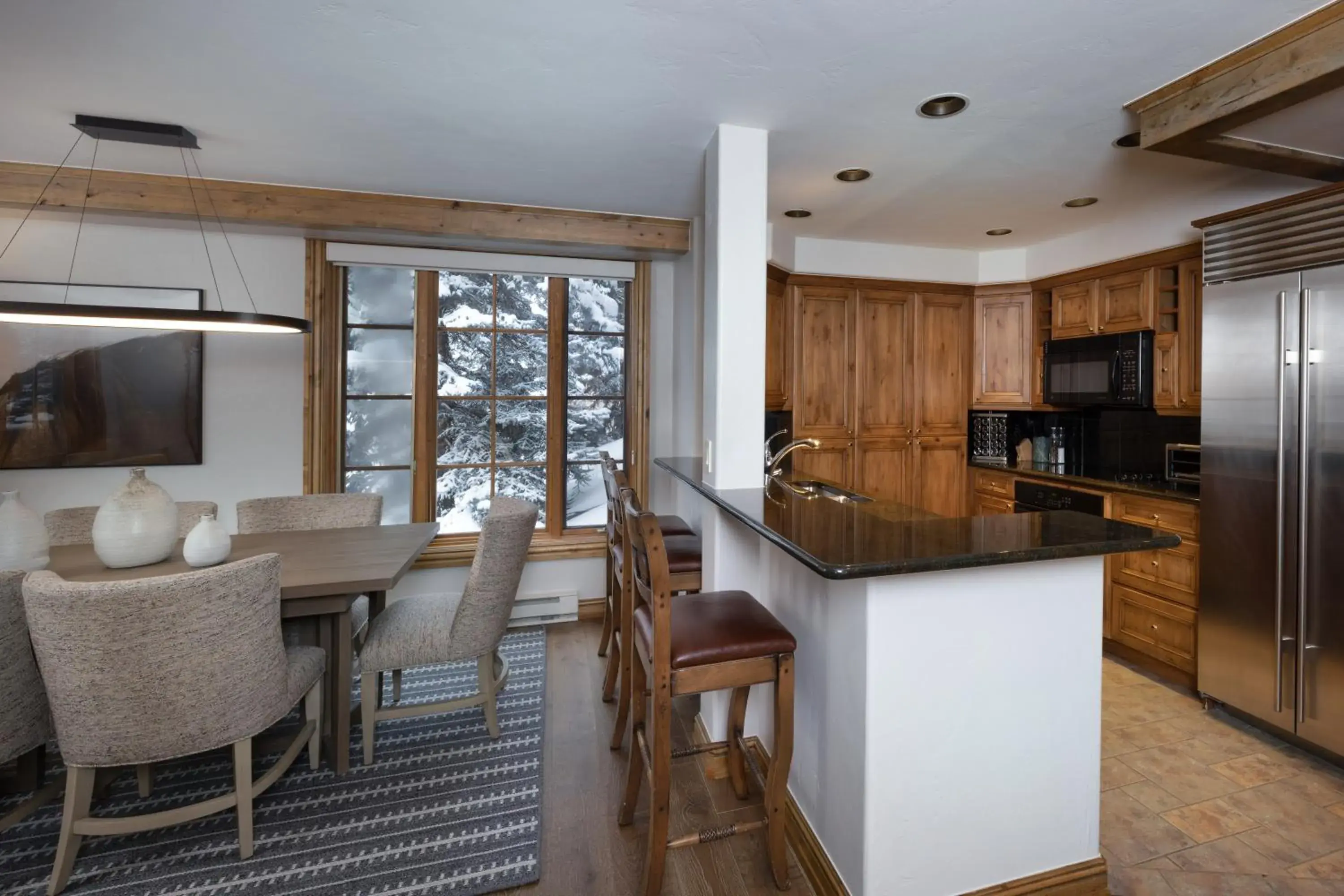 kitchen, Seating Area in Gravity Haus Vail