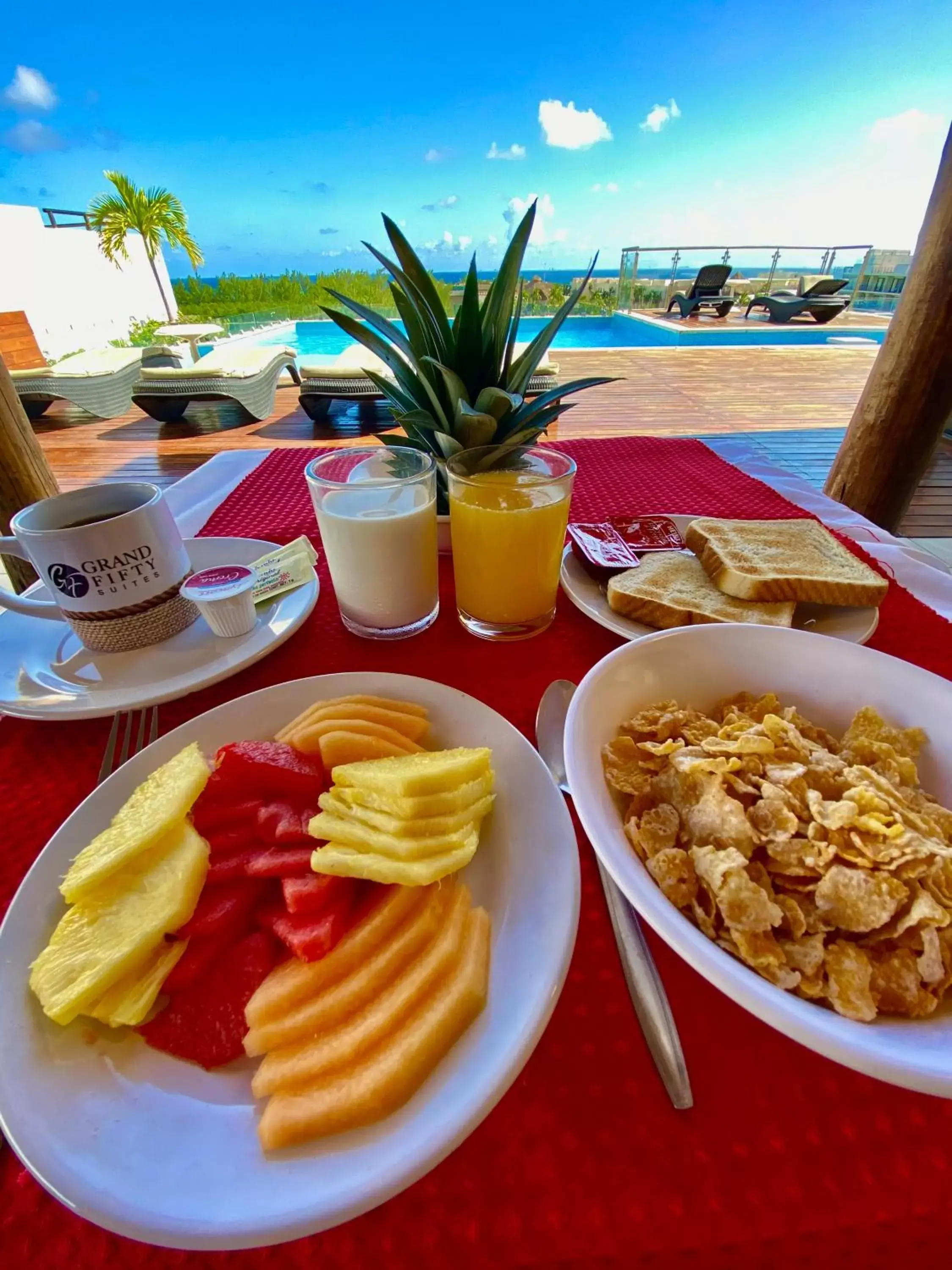 Continental breakfast in Grand Fifty Suites