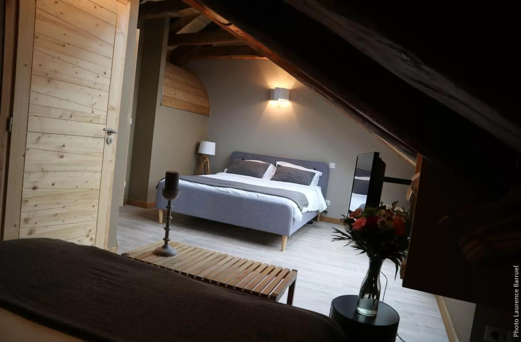 Bed, Seating Area in La Ferme du Bien-etre