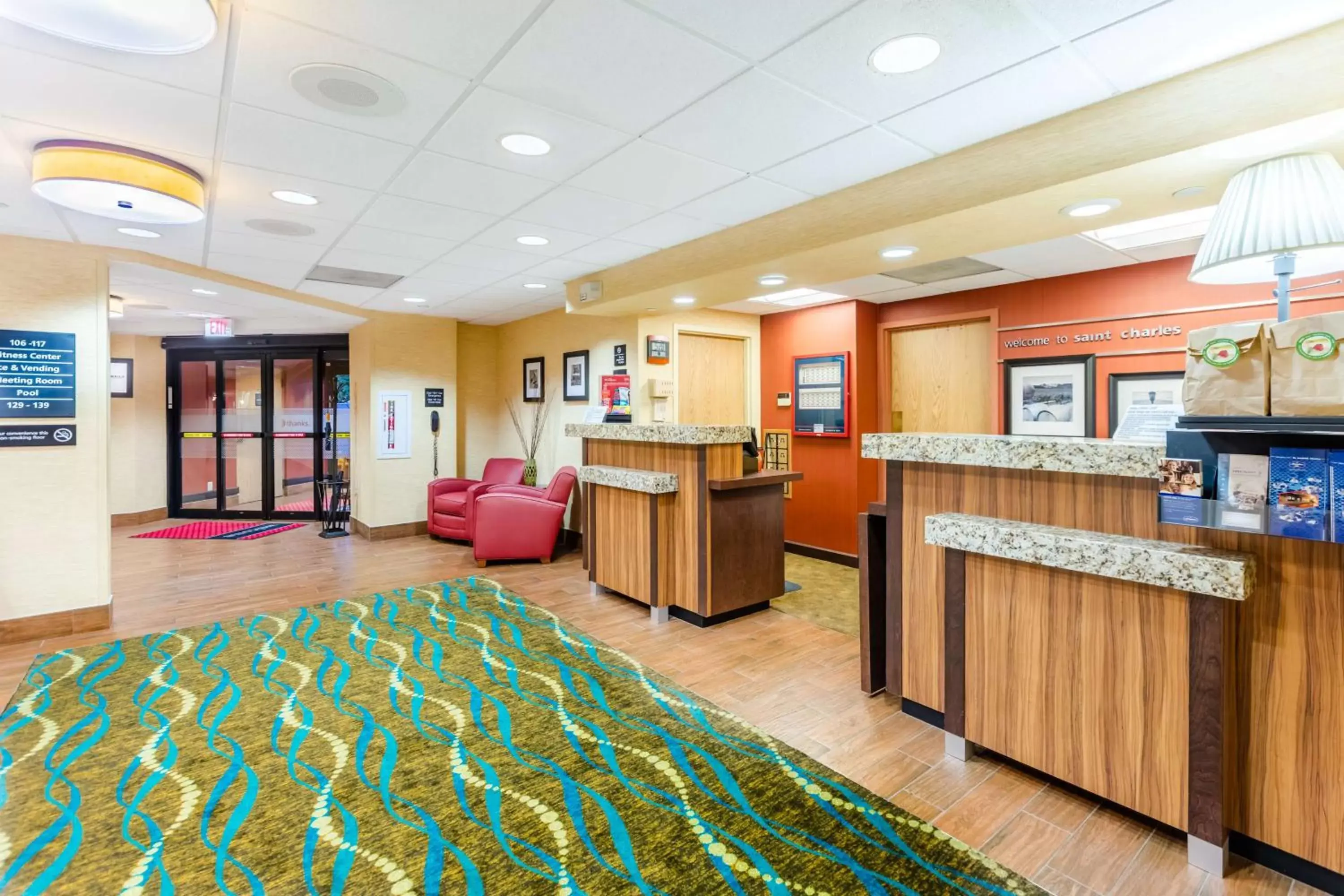 Lobby or reception in Hampton Inn St Charles St Peters Lobby or reception in Hampton Inn St Charles St Peters