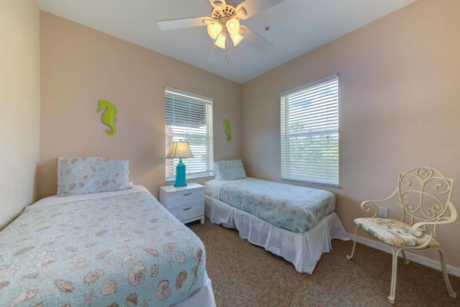 Bed in The Ringling Beach House