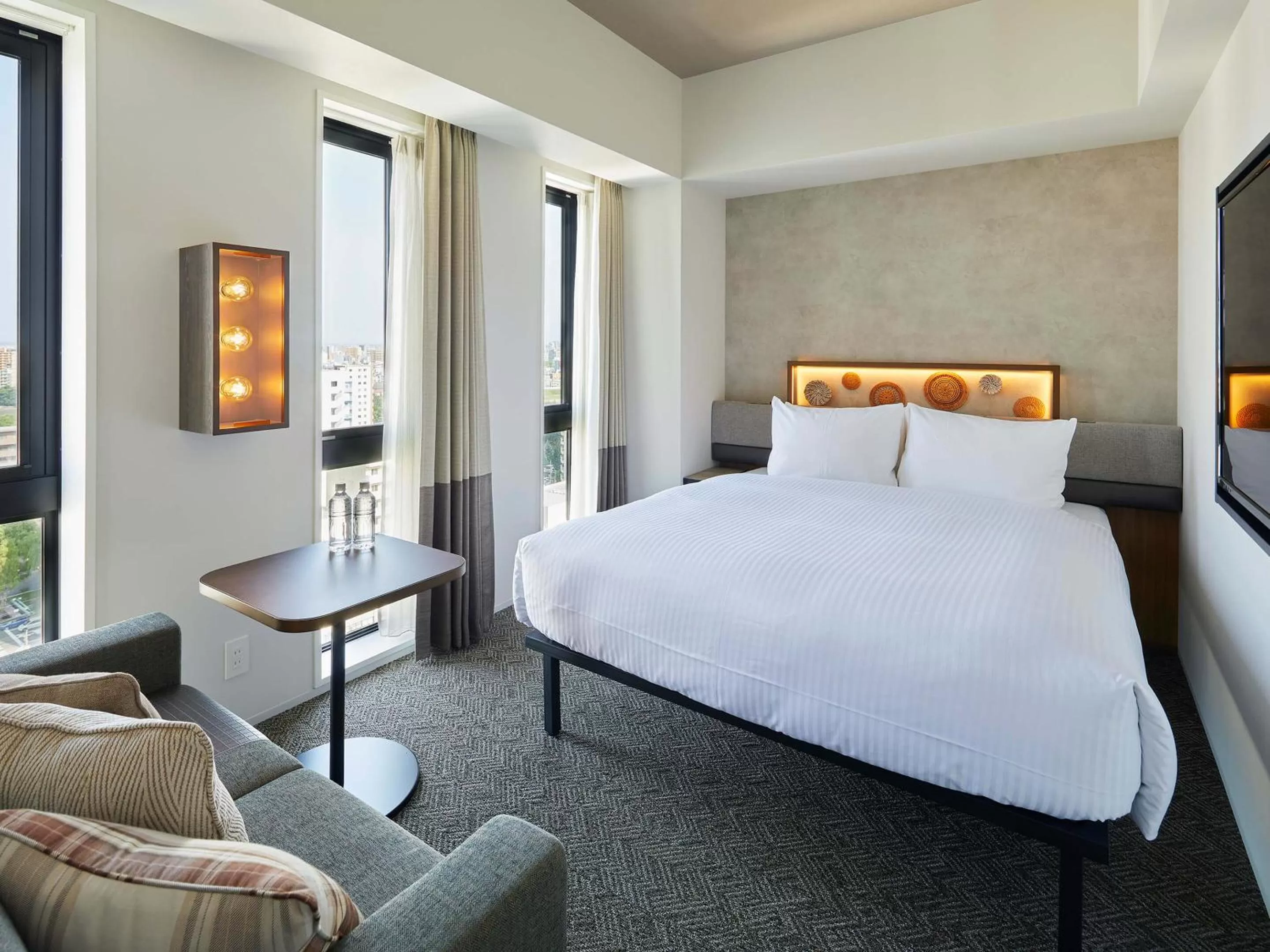 Photo of the whole room, Bed in Susukino Granbell Hotel