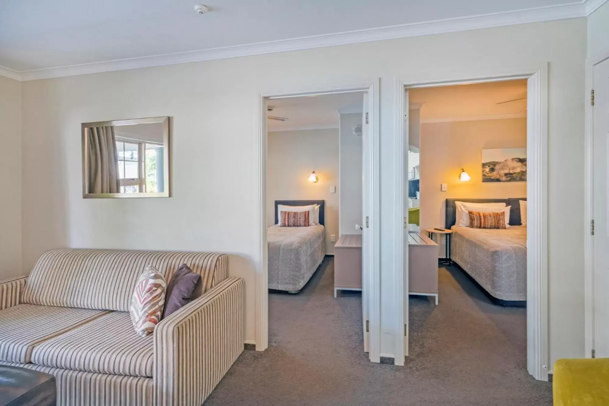 Bedroom, Bed in Silver Fern Rotorua Suites & Spa