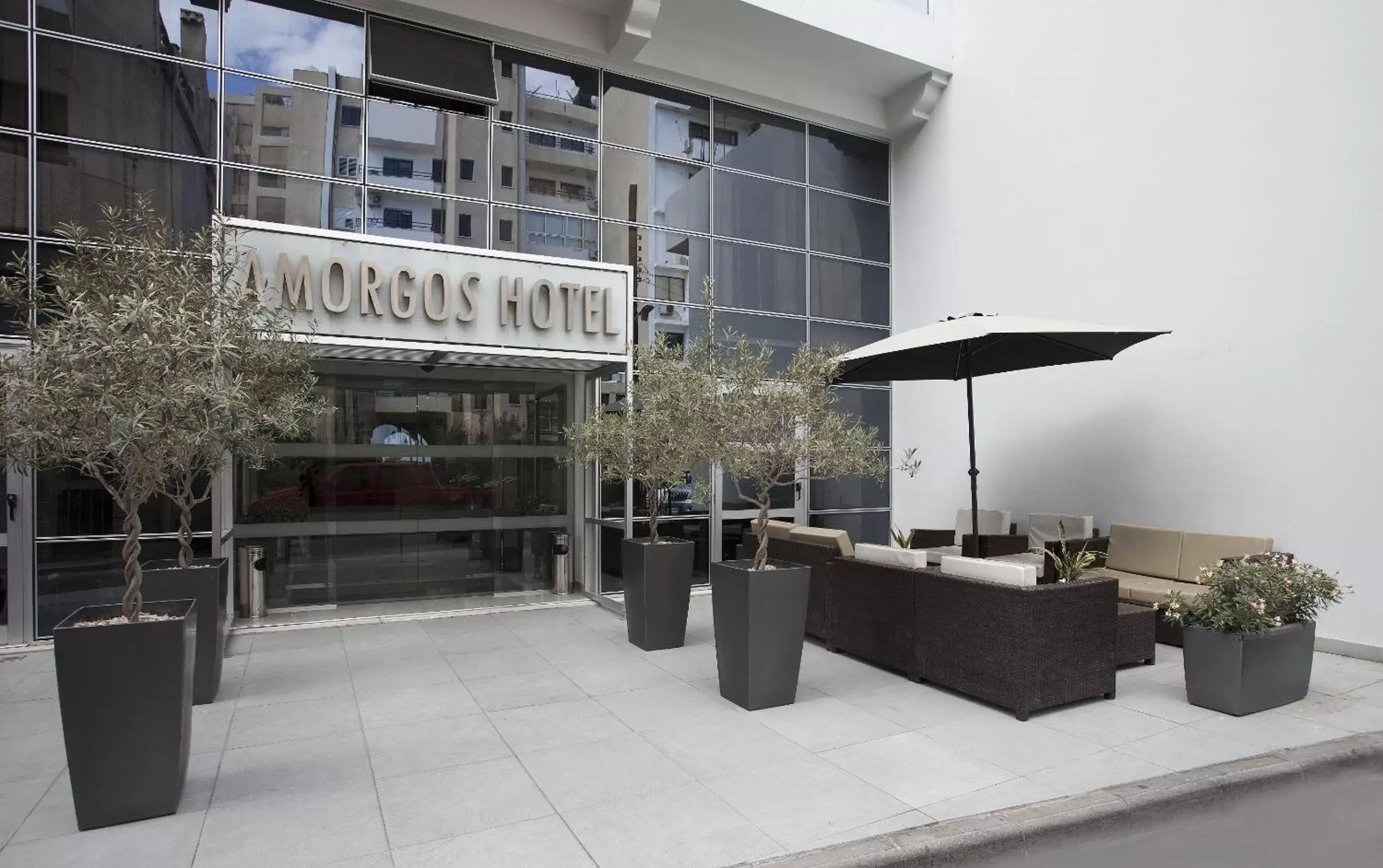 Facade/entrance in Amorgos Boutique Hotel