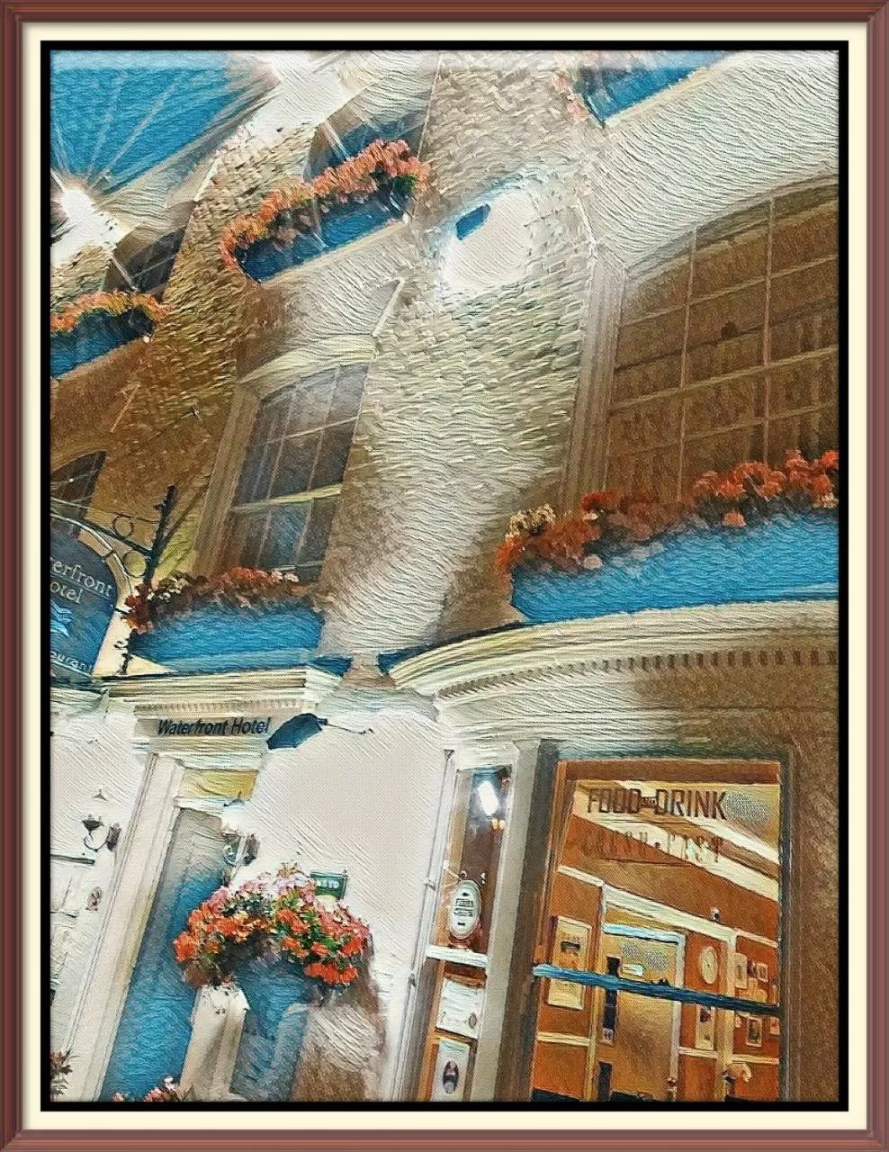 Decorative detail in Waterfront Hotel