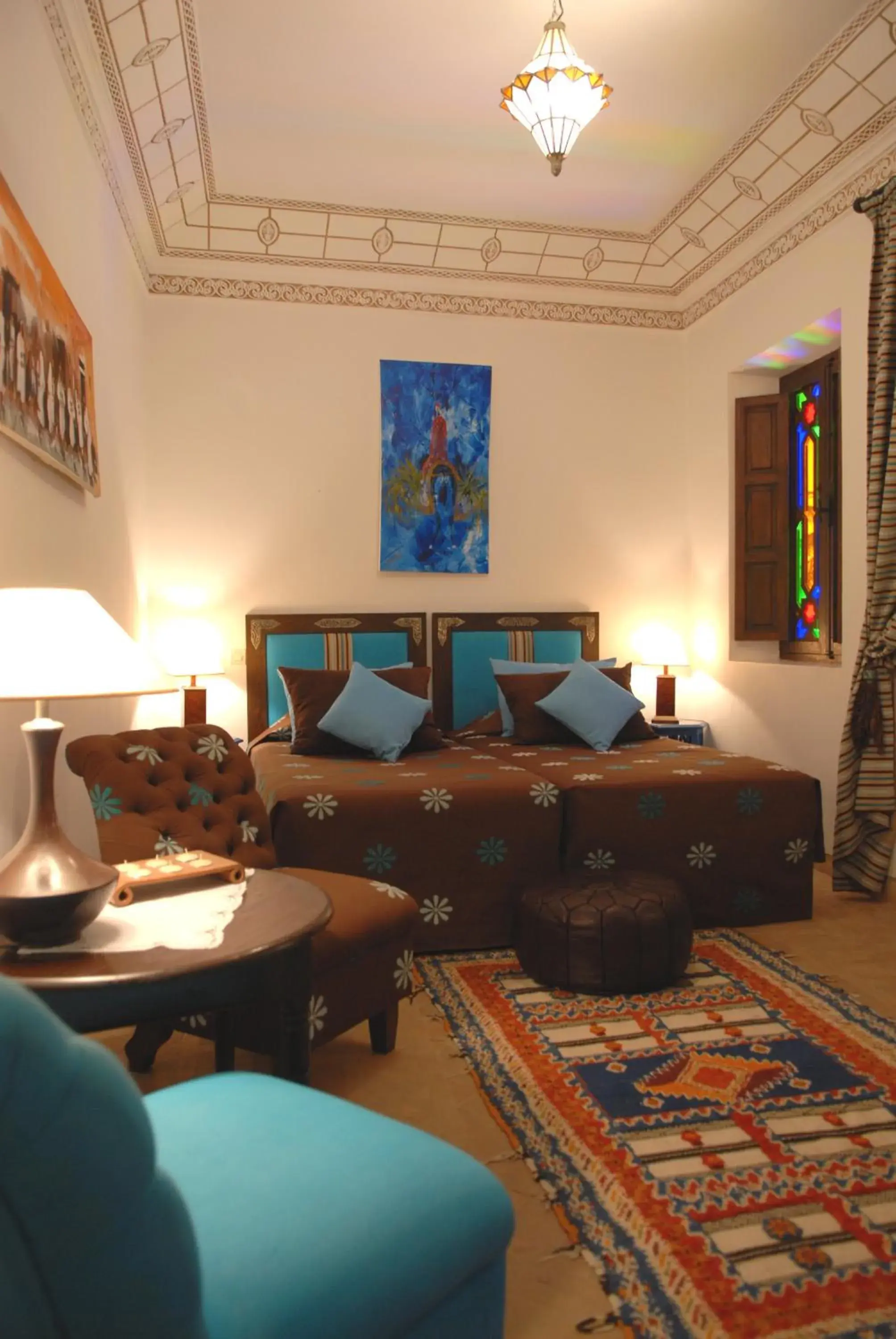 Photo of the whole room, Seating Area in Riad Aubrac