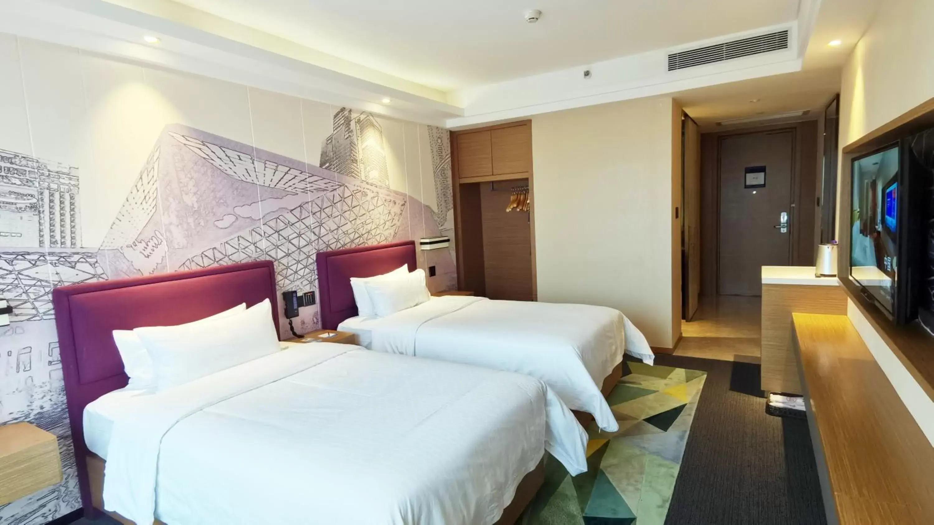 Bed in Hampton by Hilton Guangzhou Zhujiang New Town