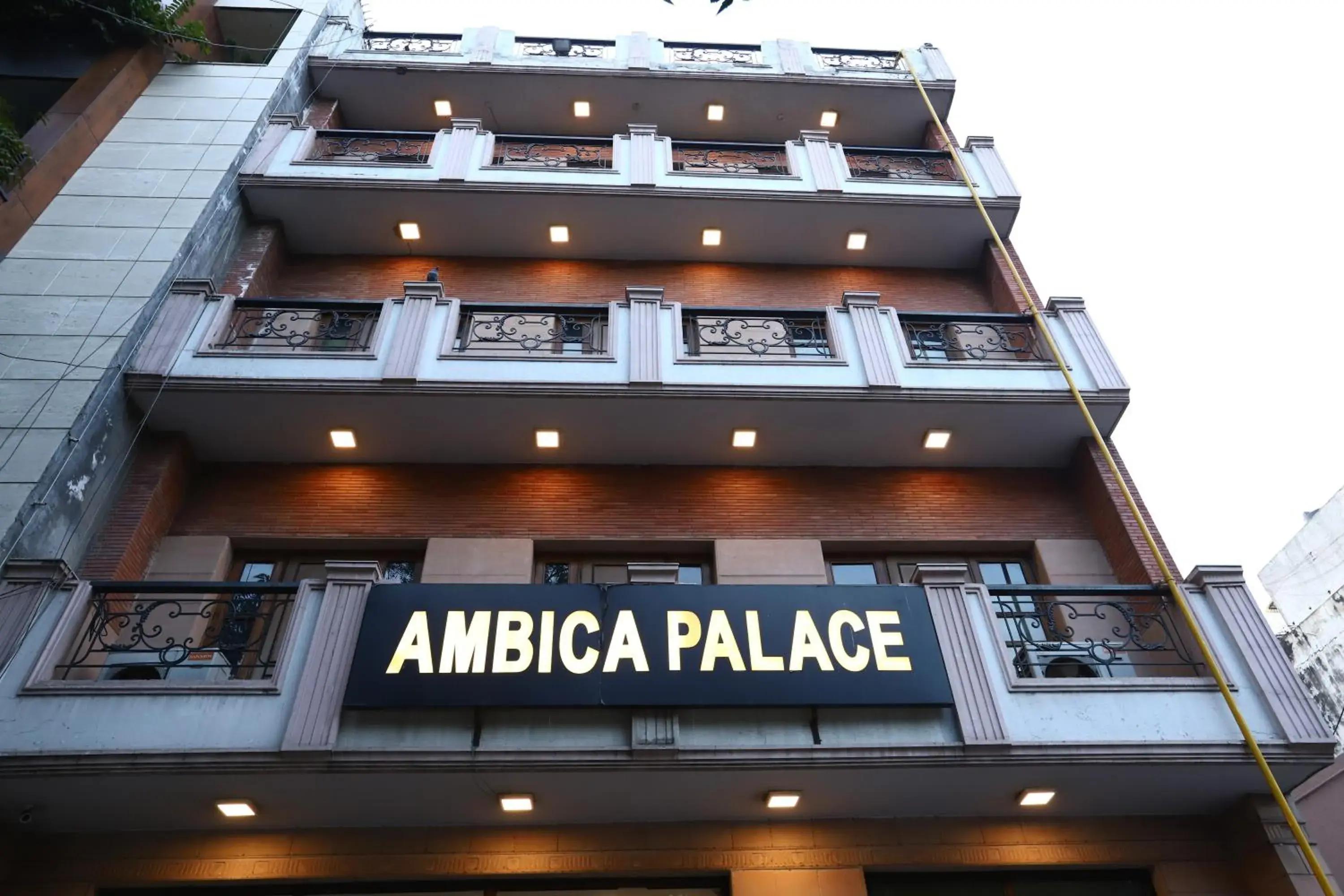 Facade/entrance, Property Building in Hotel Ambica Palace