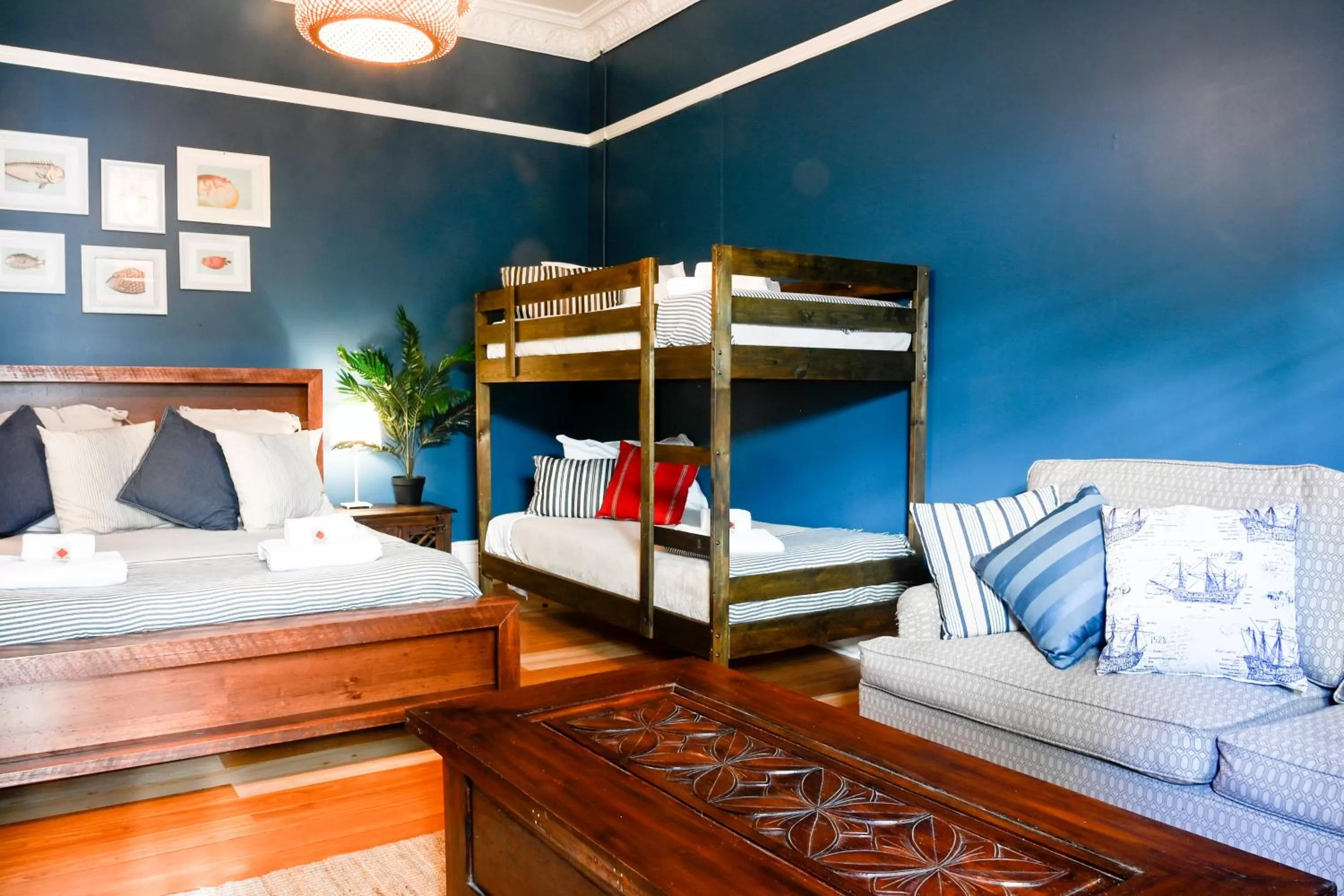 Bed in Manly Waves Studios & Apartments