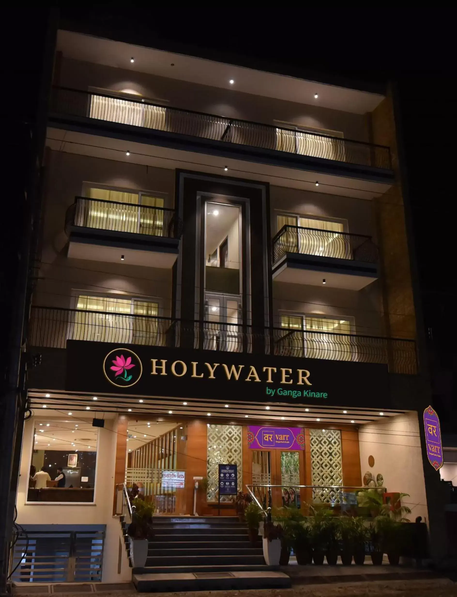 Facade/entrance in HOLYWATER Hotel by Ganga Kinare #150 mts from Ganga Ghat Rishikesh Facade/entrance in HOLYWATER Hotel by Ganga Kinare #150 mts from Ganga Ghat Rishikesh
