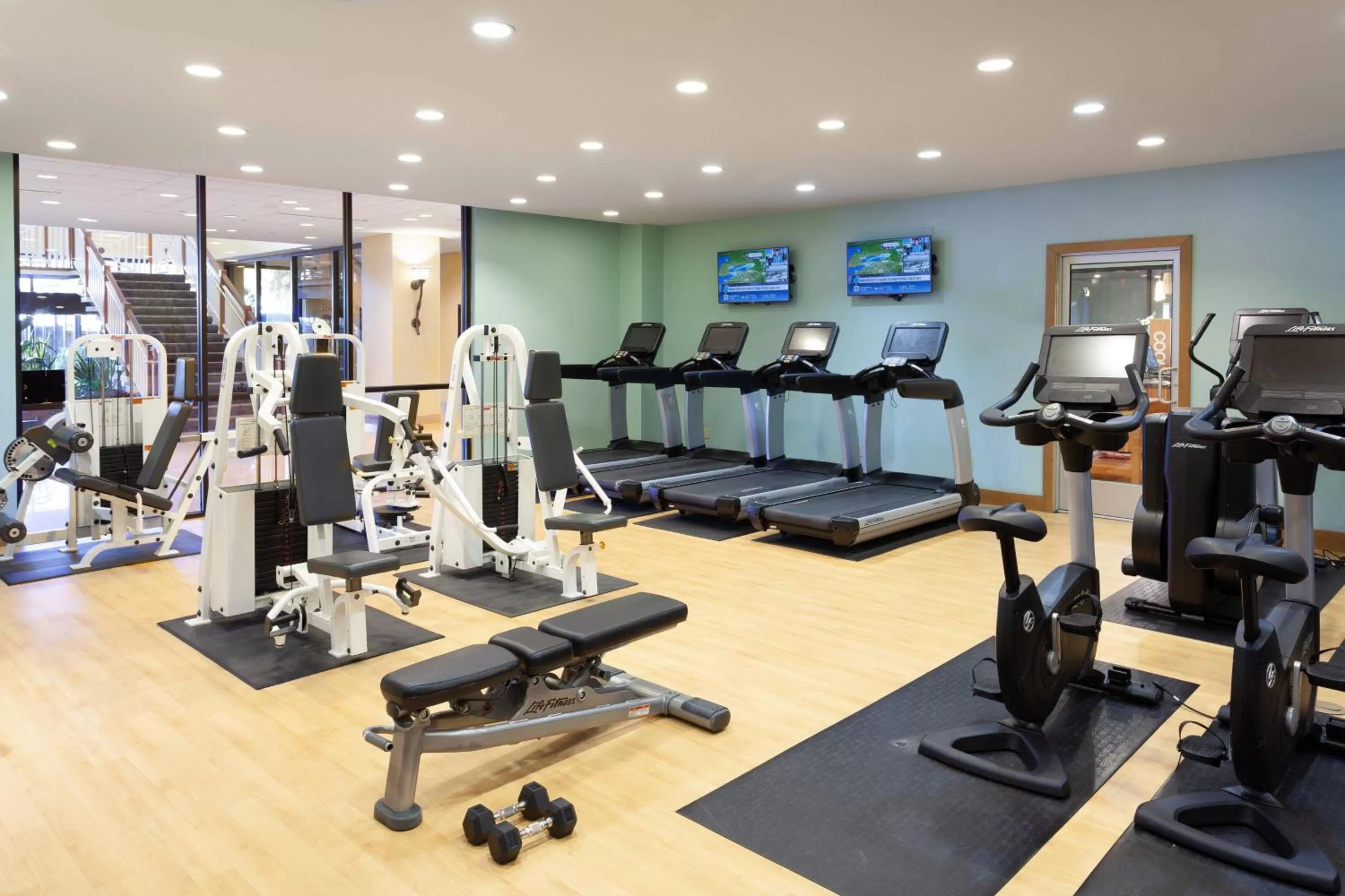 Fitness centre/facilities in Hilton Beachfront Resort & Spa Hilton Head Island