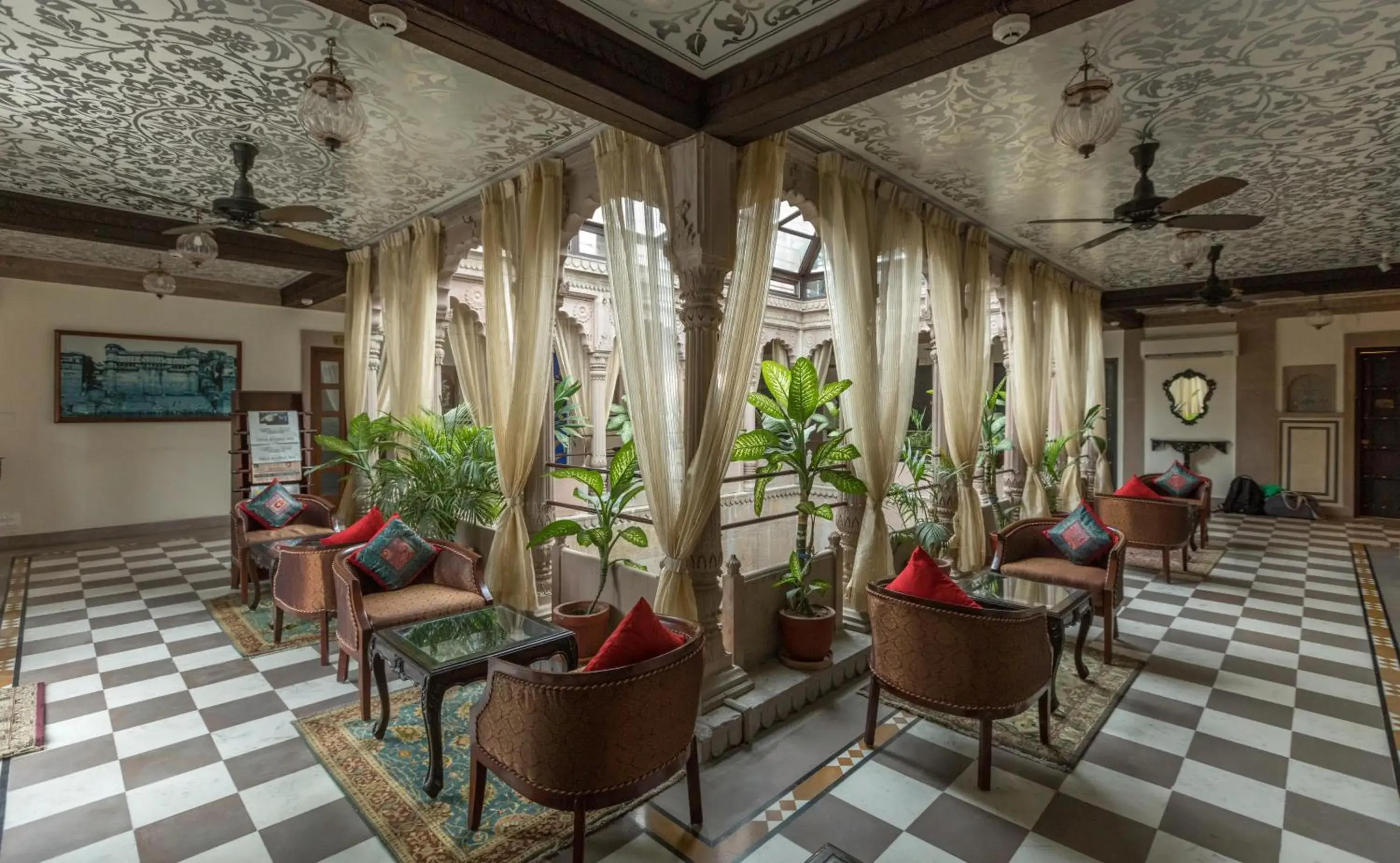 Floor plan, Lobby/Reception in BrijRama Palace, Varanasi by the Ganges