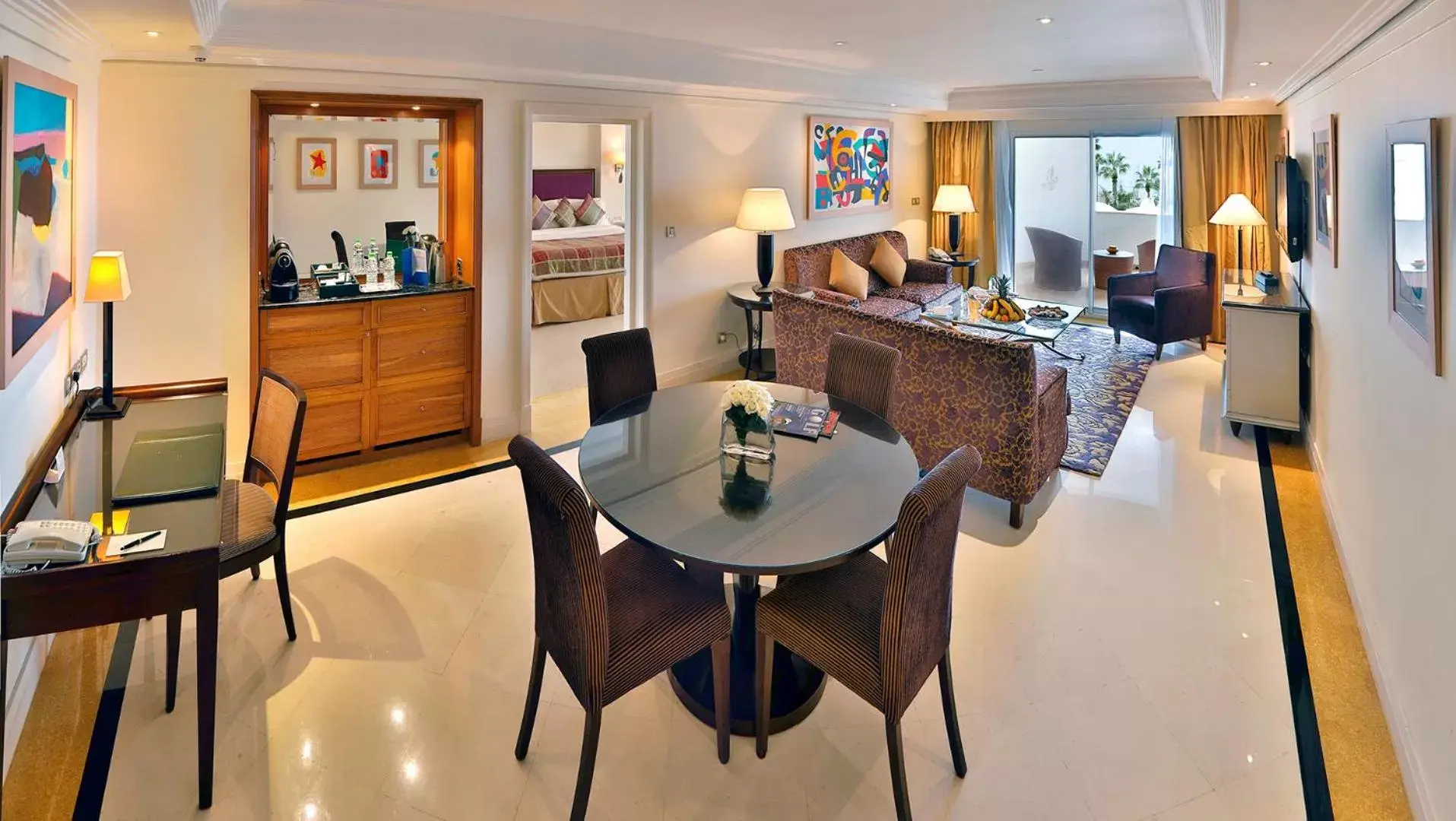 Living room in L' Amphitrite Palace Beach Resort & Spa Living room in L' Amphitrite Palace Beach Resort & Spa