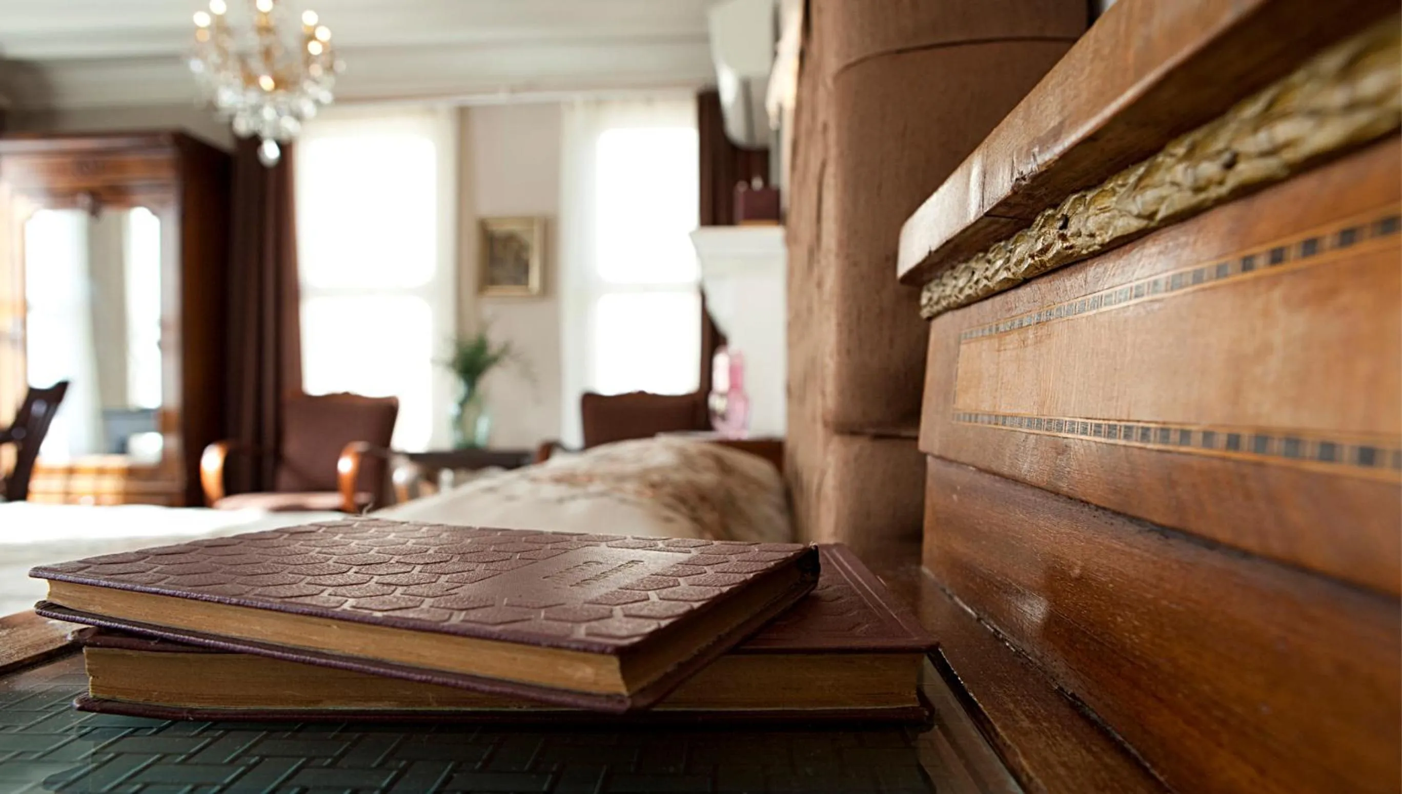 Decorative detail, Bed in Kitapevi Hotel