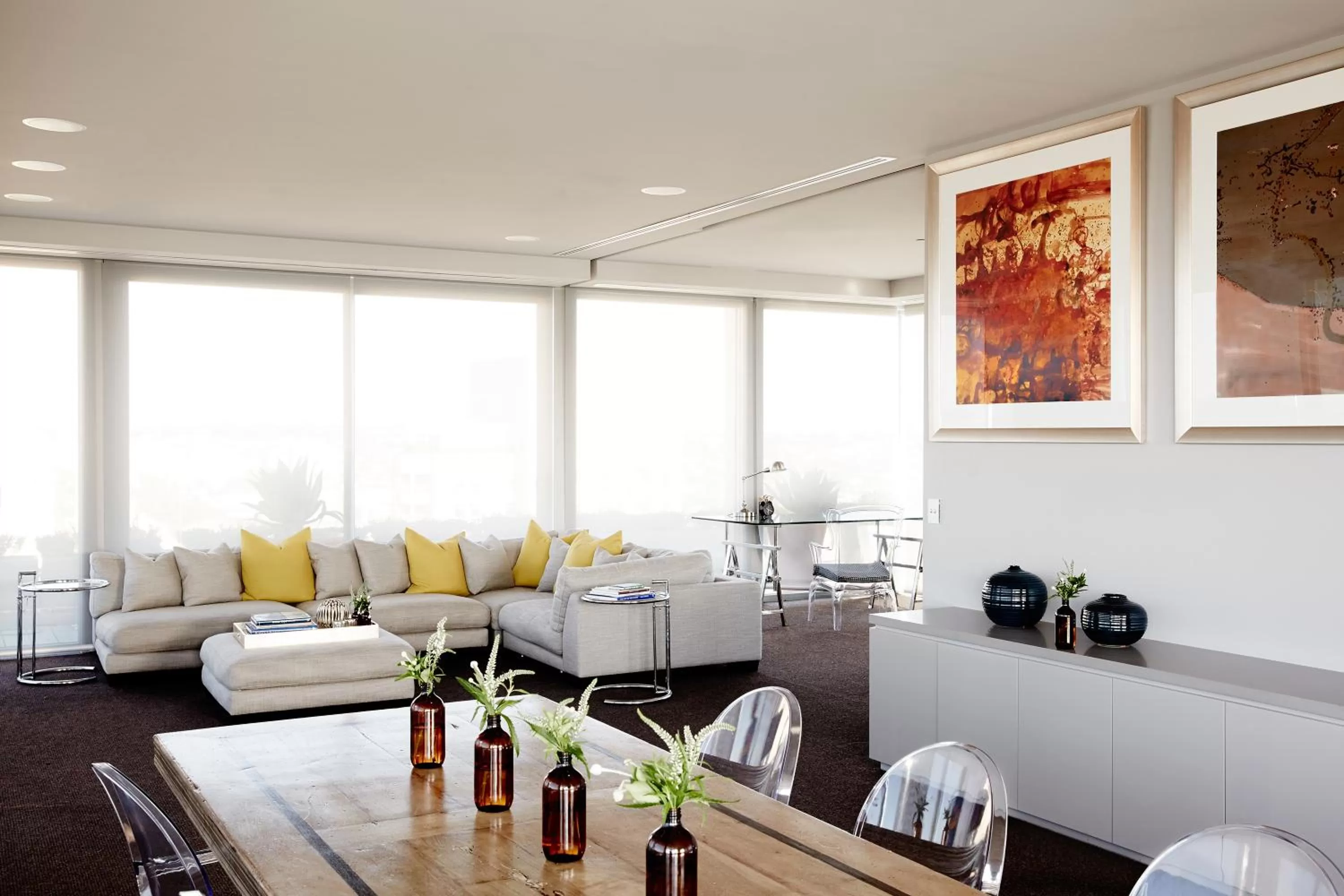 Dining area in The Olsen Melbourne Art Series