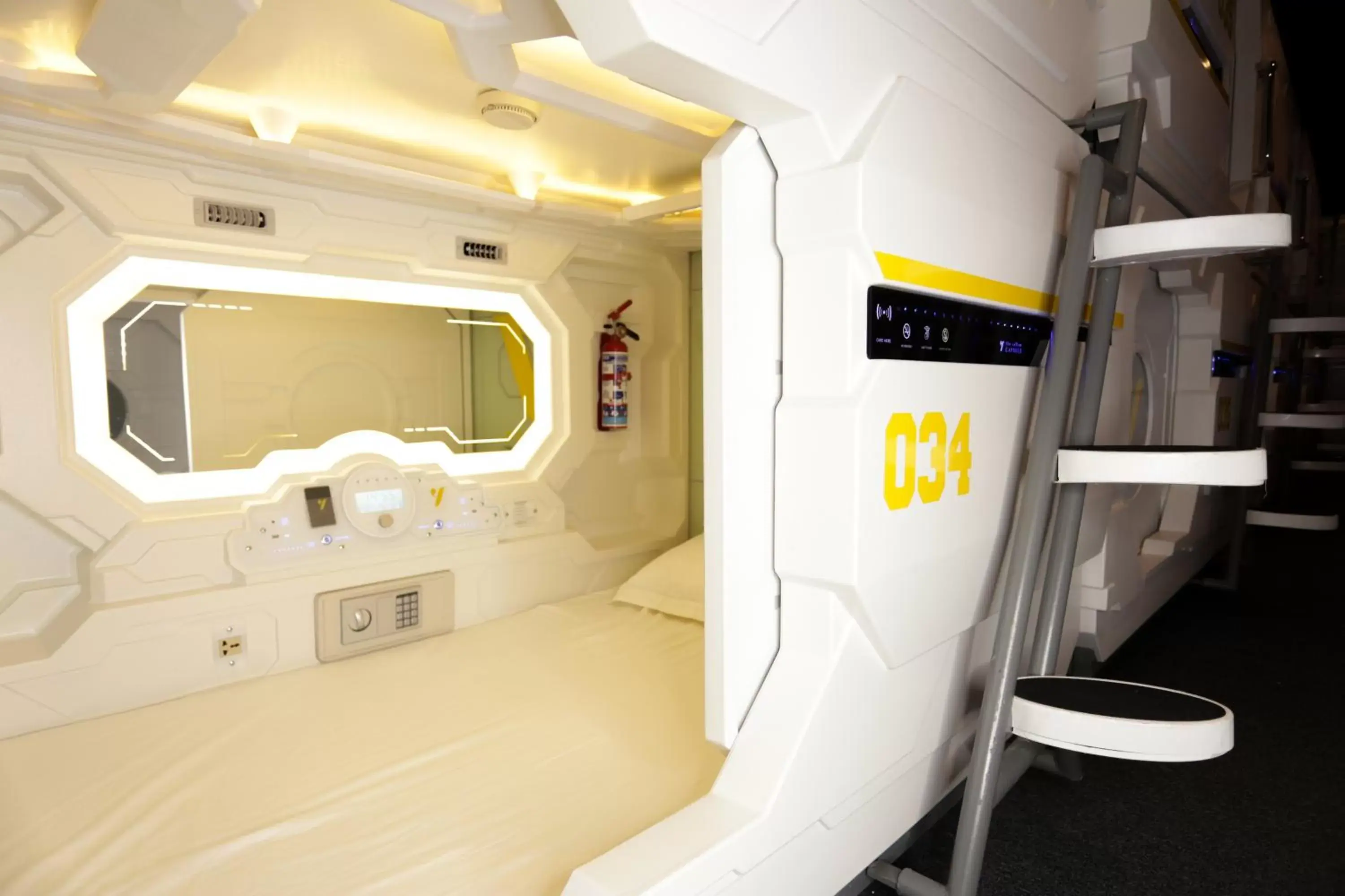 Photo of the whole room, Bathroom in The Yellow Capsule Experience