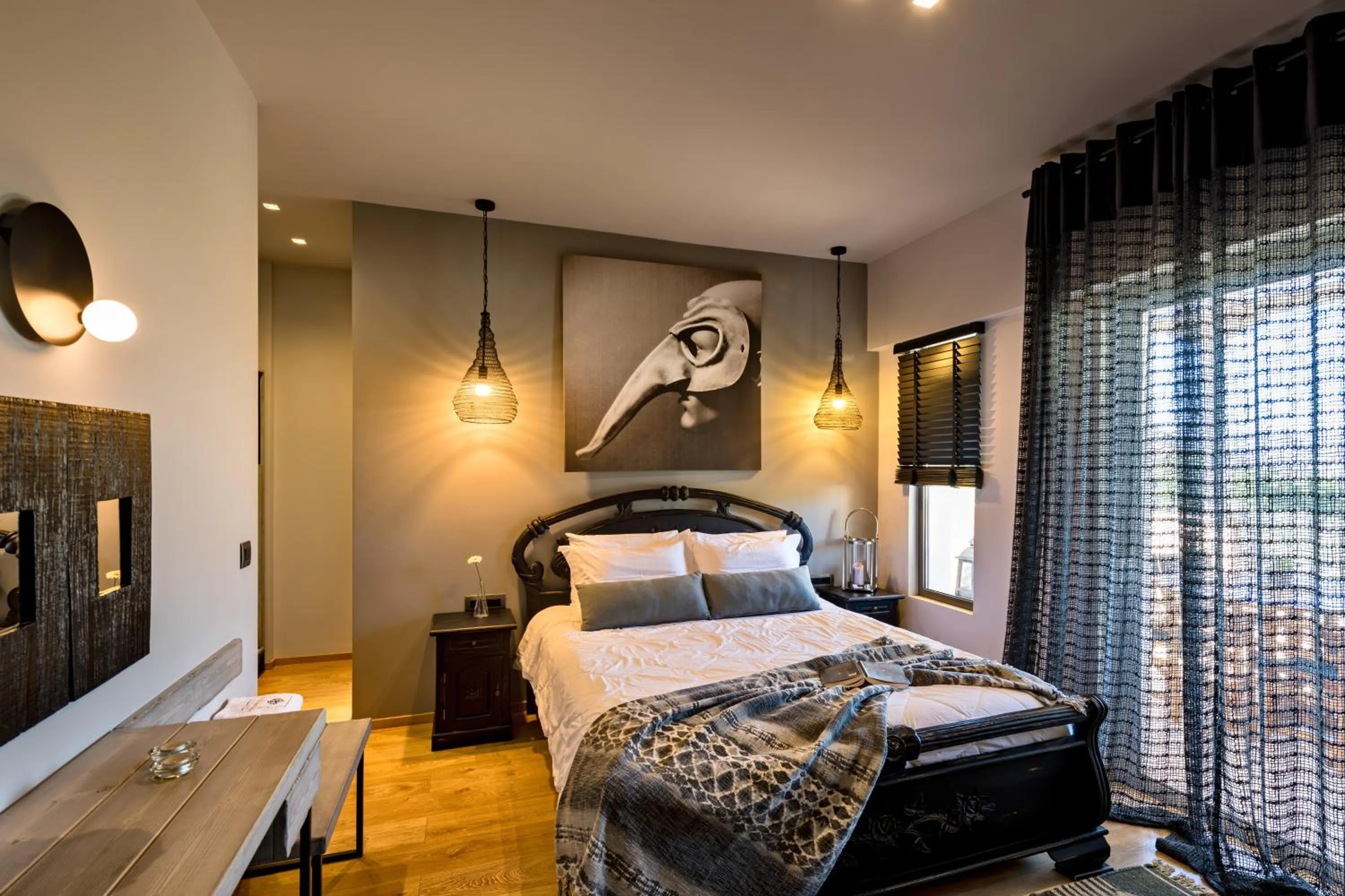 Bed in Anthemion Suites and Villas