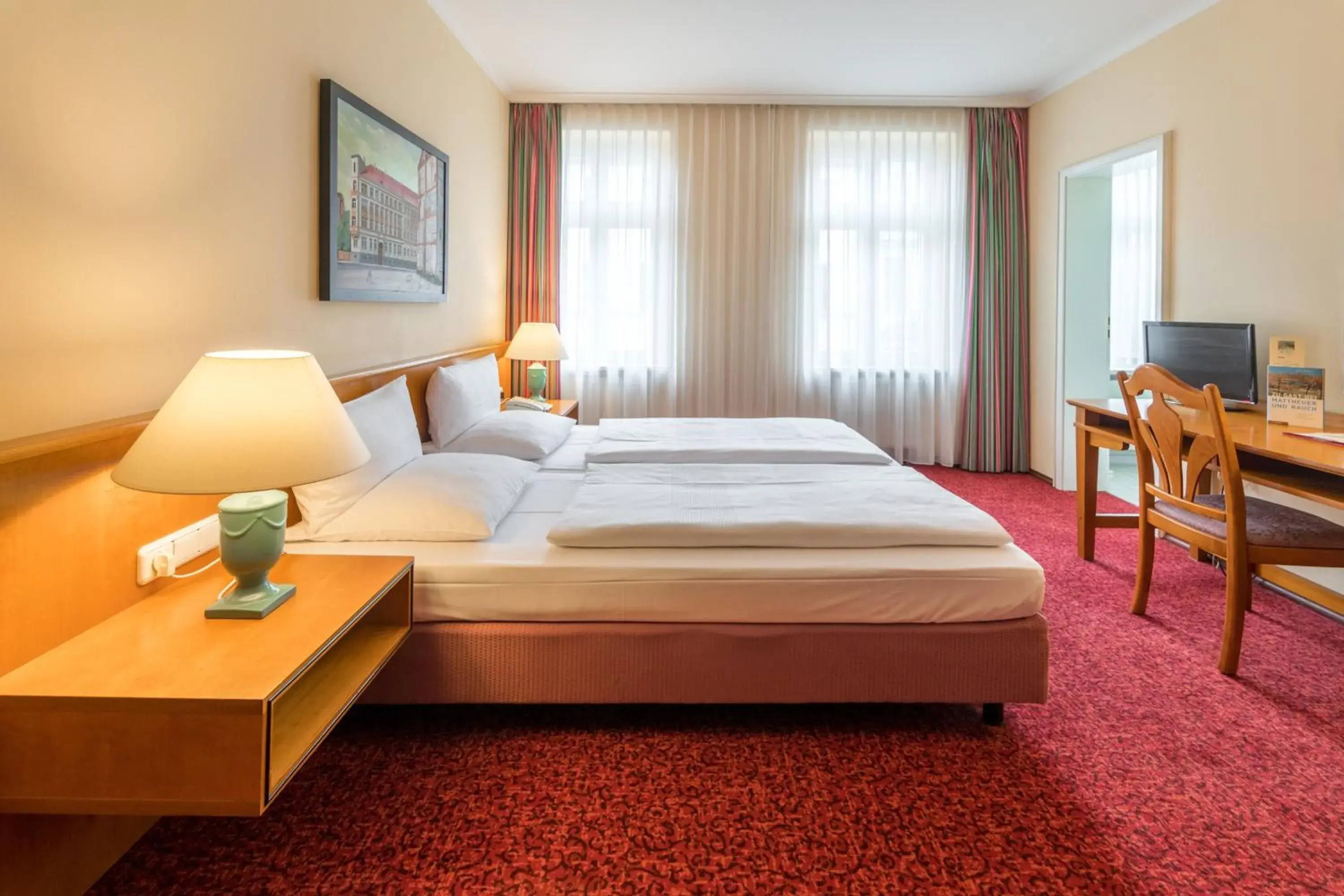 Photo of the whole room, Bed in Galerie Hotel Leipziger Hof