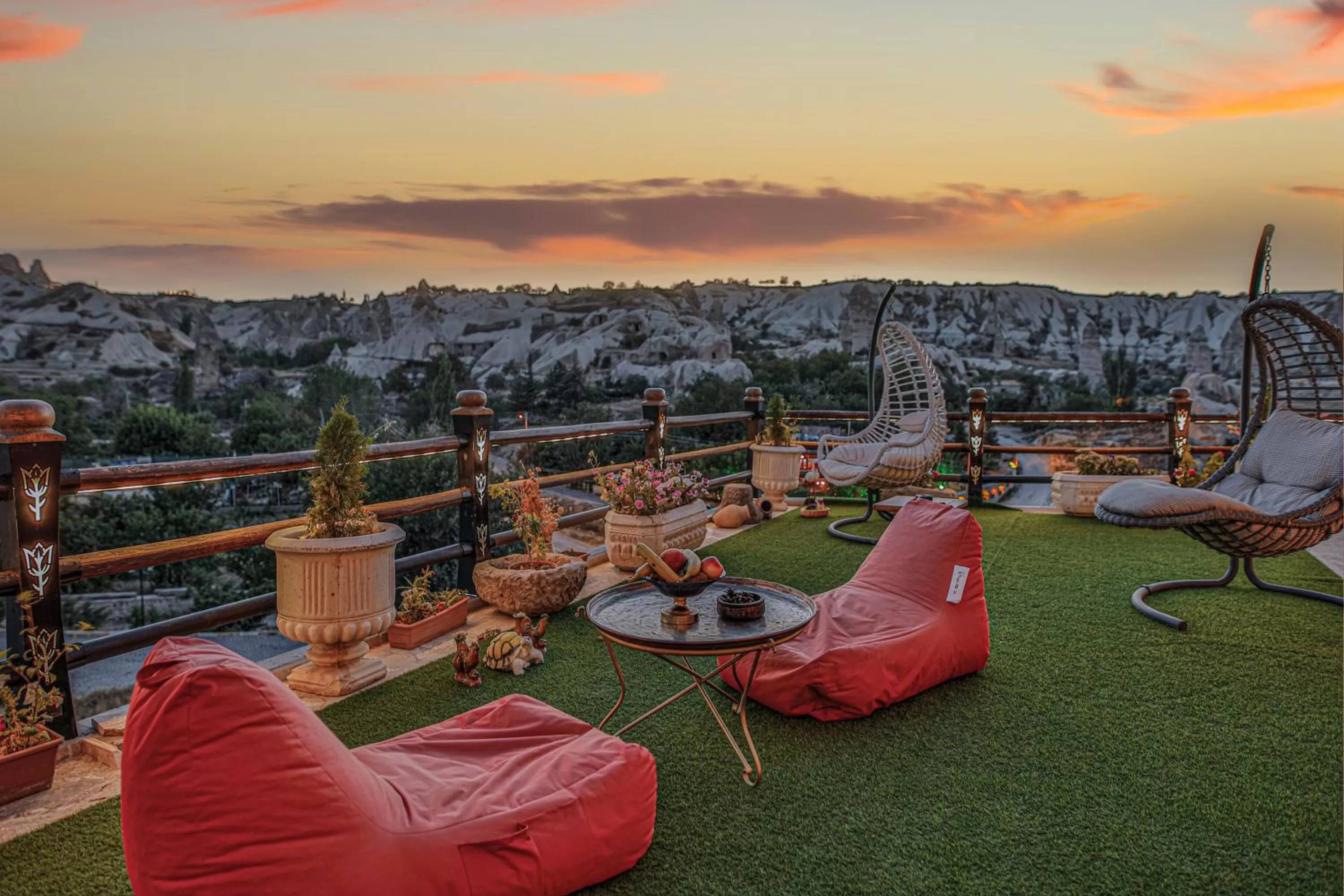Balcony/Terrace in Şah Saray Cave Suites Halal Hotel