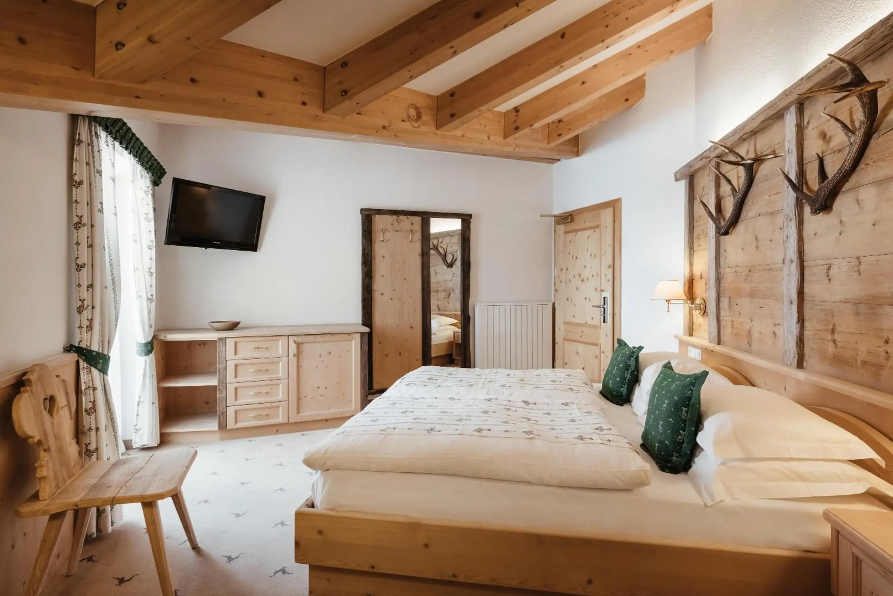 Bed in Kolfuschgerhof Mountain Resort