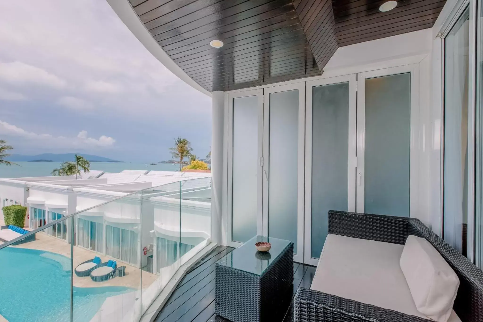 Balcony/Terrace, Pool View in The Privilege Hotel Ezra Beach Club