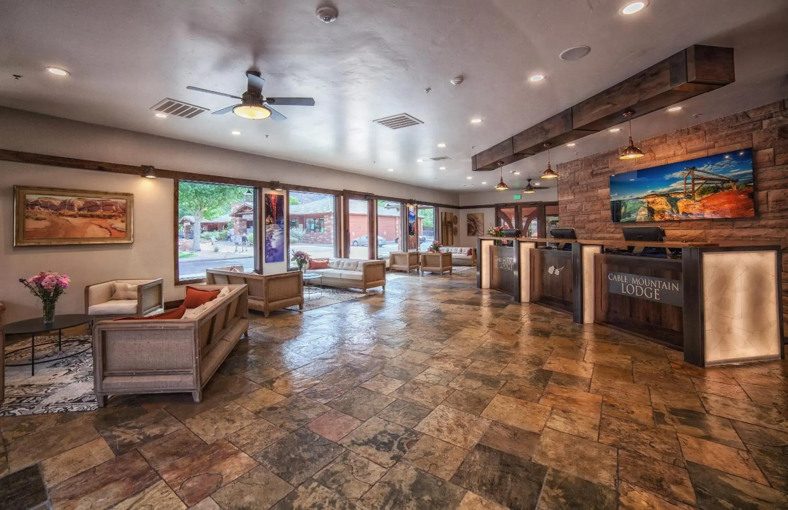 Business facilities, Lobby/Reception in Cable Mountain Lodge