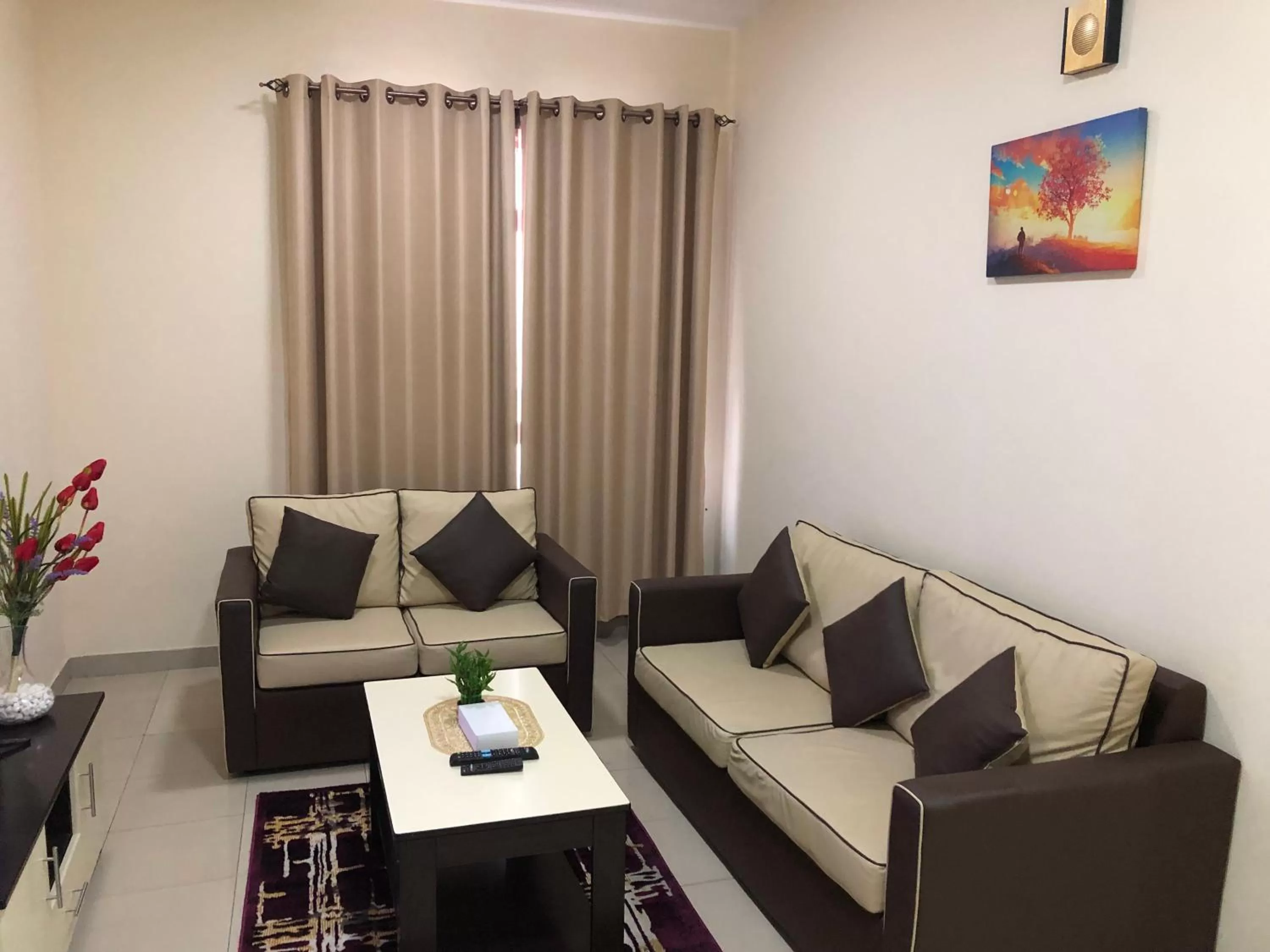 Living room, Seating Area in Al Khaleej Plaza Furnished Apartments LLC