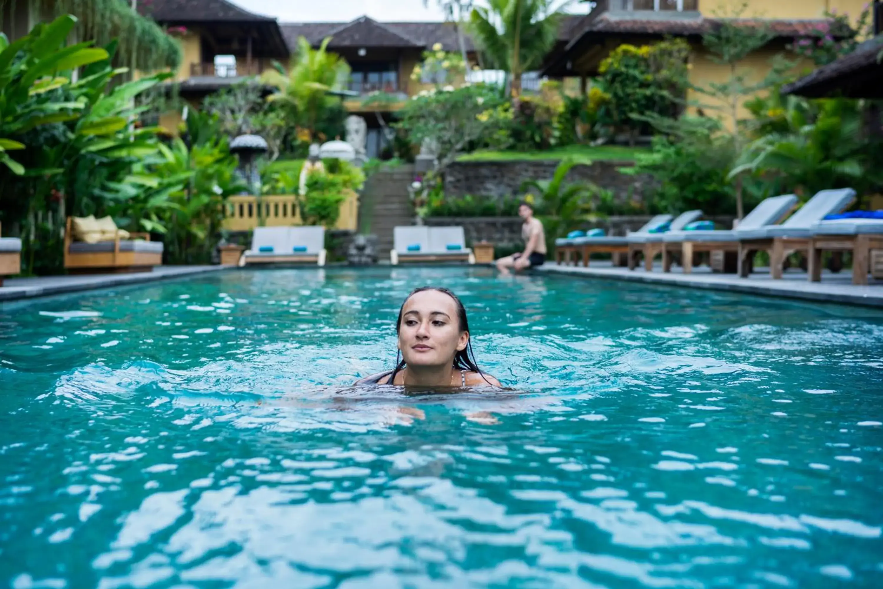 Guests, Swimming Pool in Jati Cottage