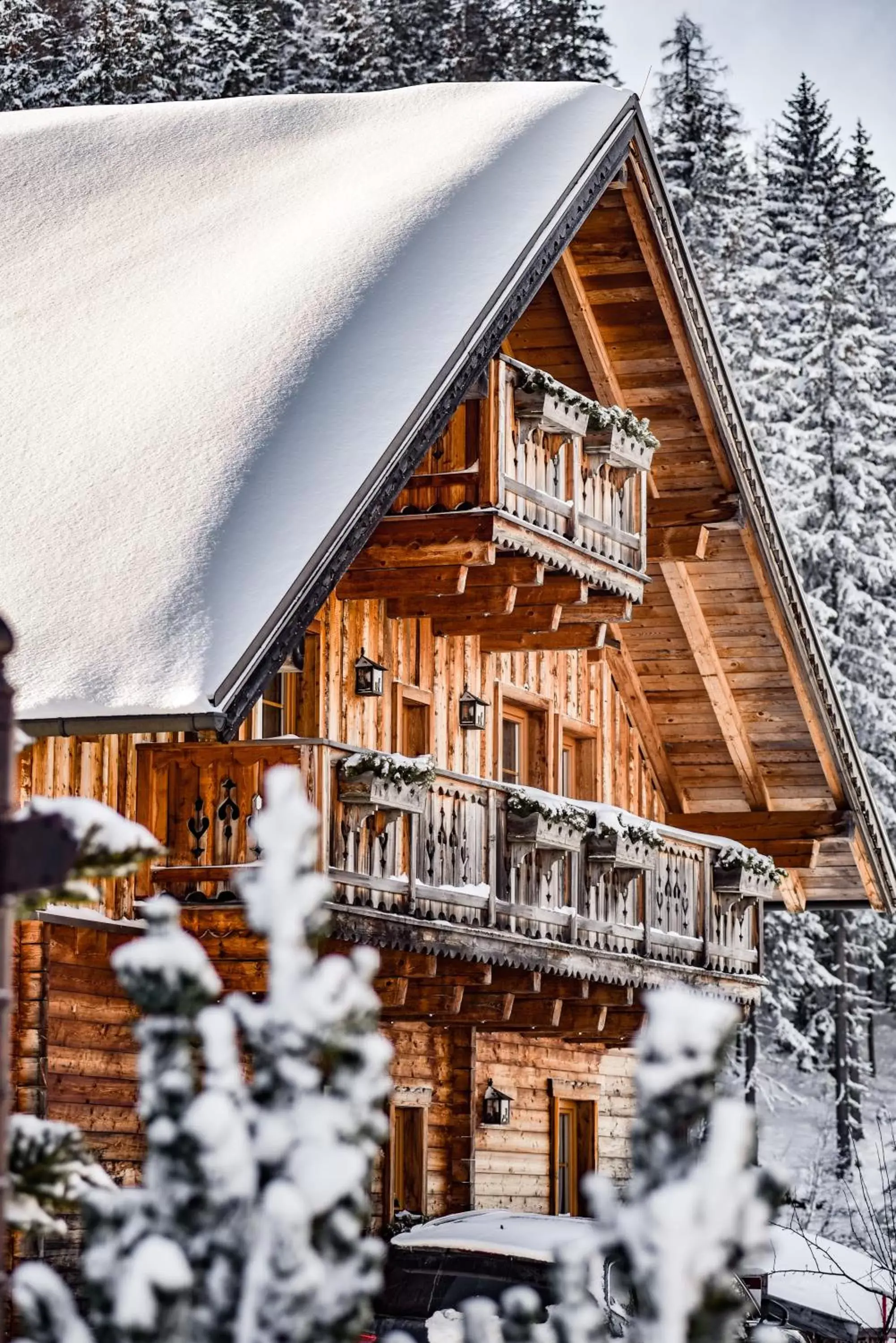 Property building, Winter in Almwelt Austria