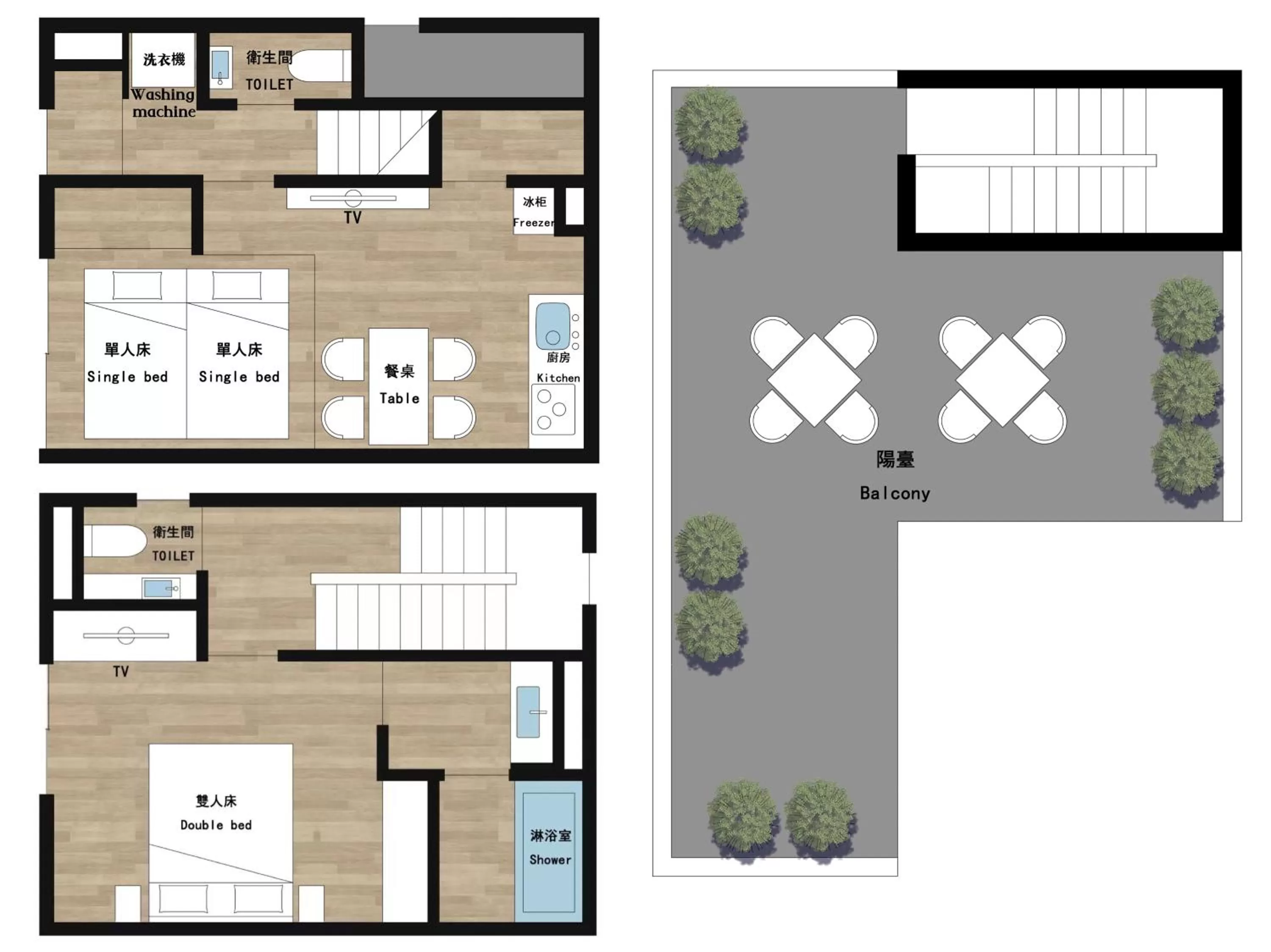 Floor plan in Reikyo Garden Osaka