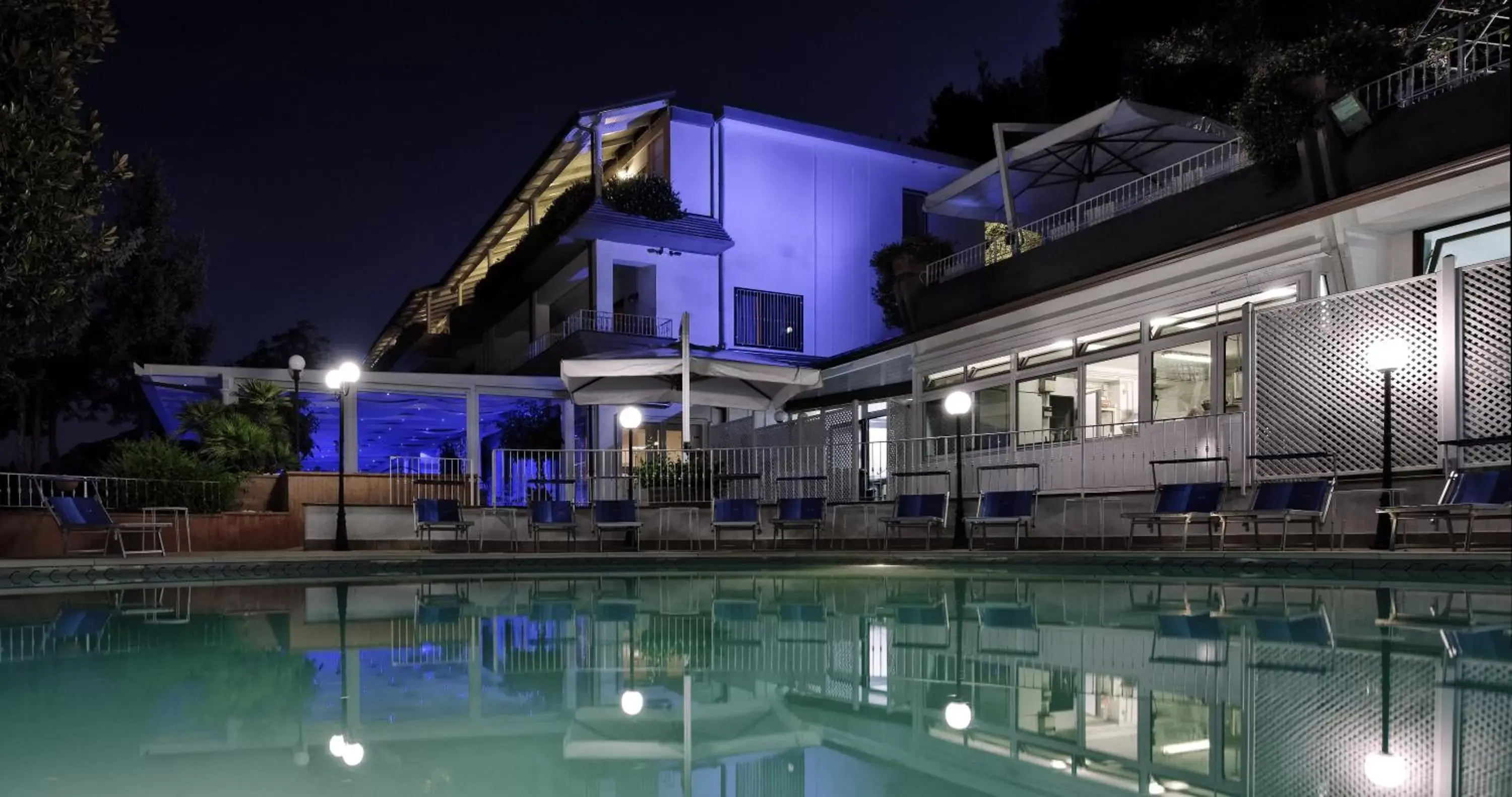 Night, Property Building in Hotel Villa Poseidon & Events